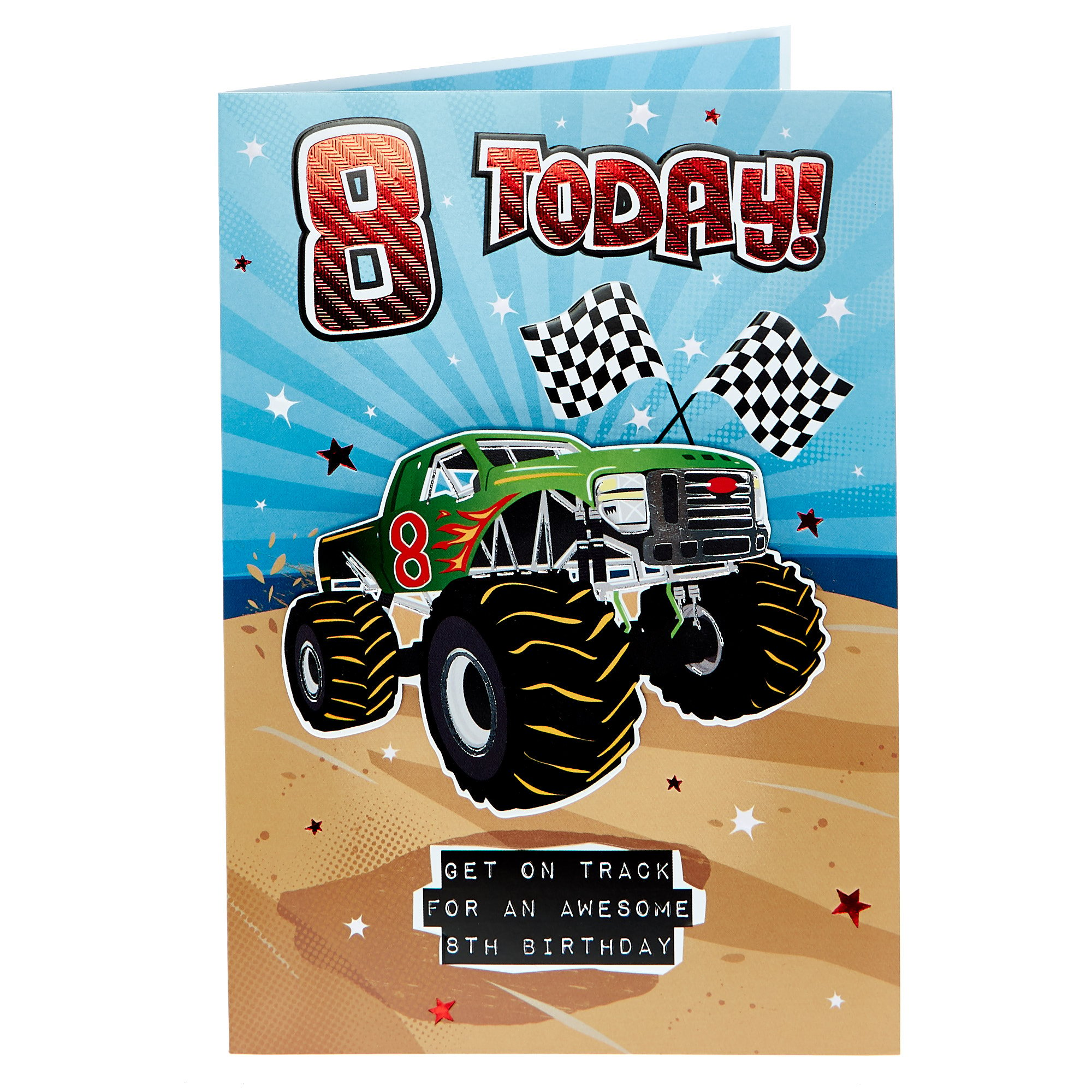 8th Birthday Card - Monster Truck 
