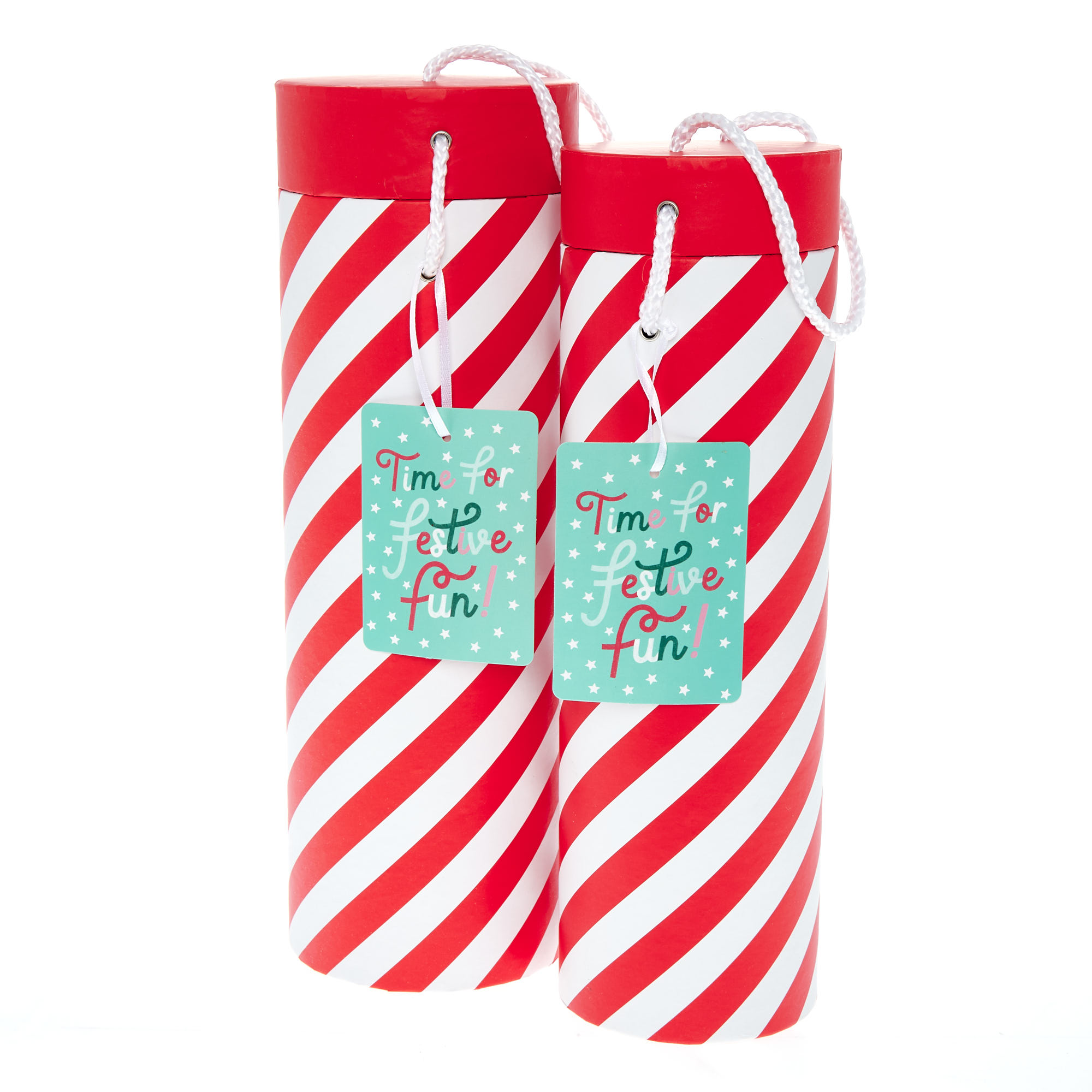 Candy Stripes Festive Fun Bottle Gift Boxes - Set of 2