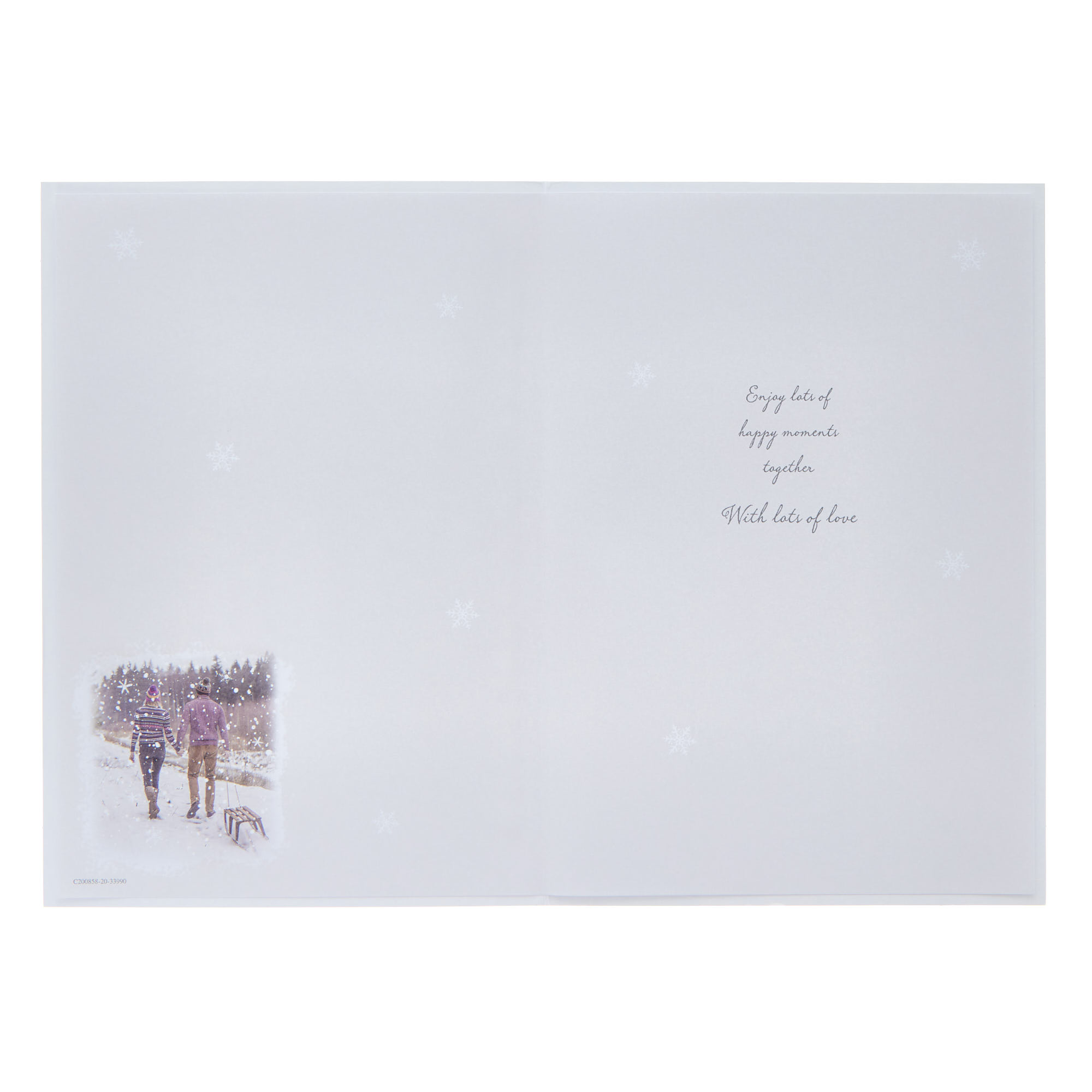 To Both Walking in a Winter Wonderland Christmas Card