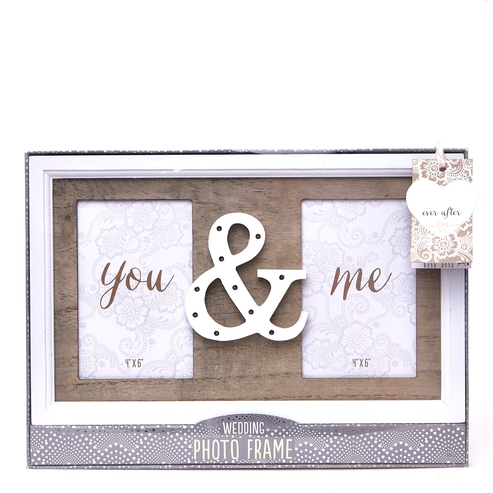 Wooden Light Up You & Me Photo Frame