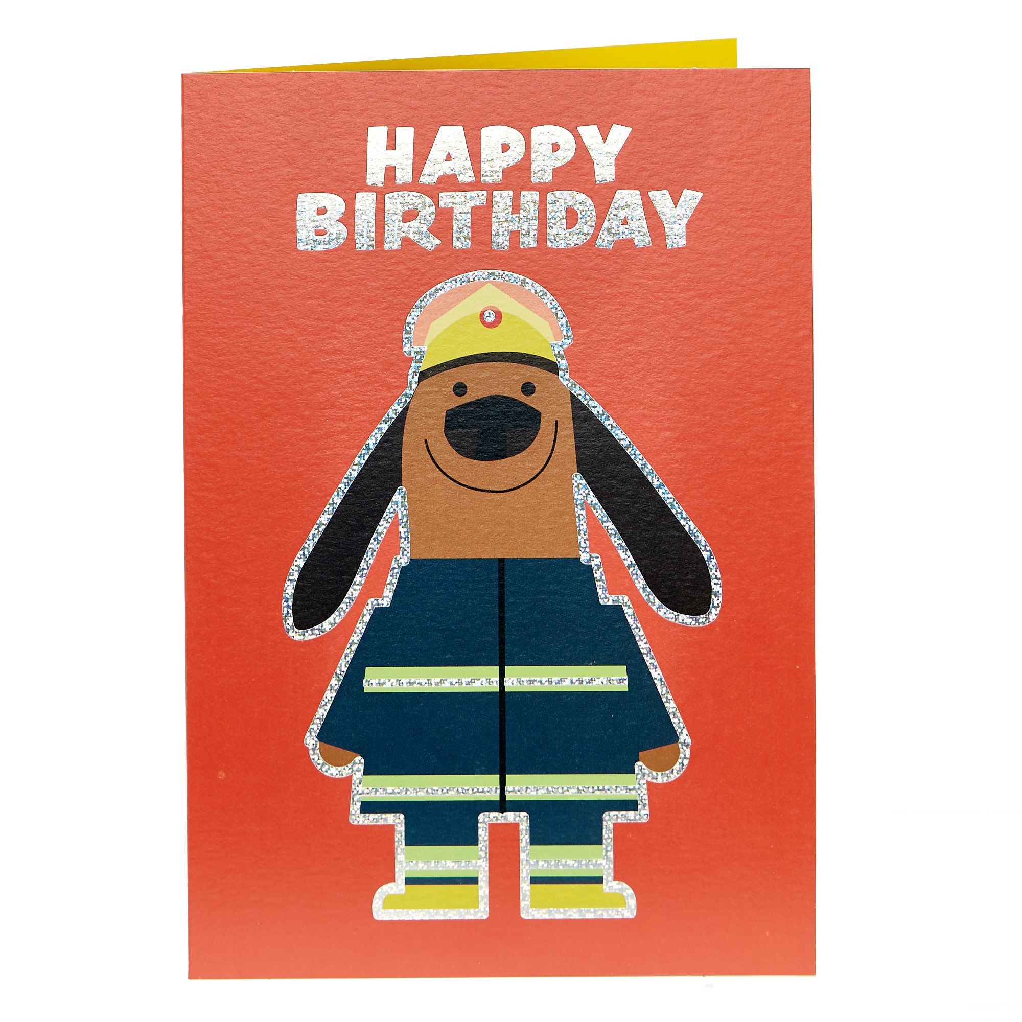 City Heroes Birthday Card - Dog Firefighter