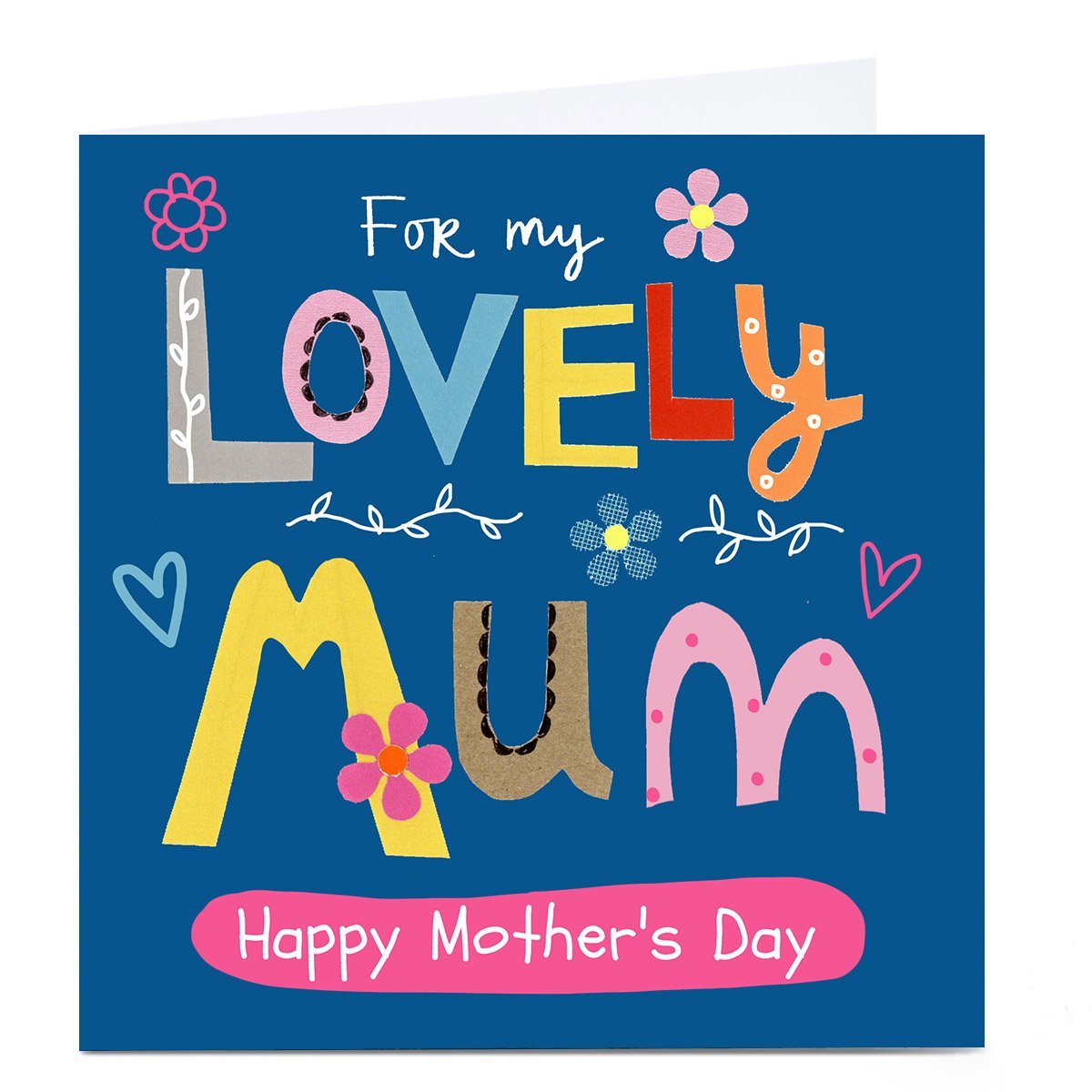 Personalised Lindsay Loves To Draw Card - Lovely Mum