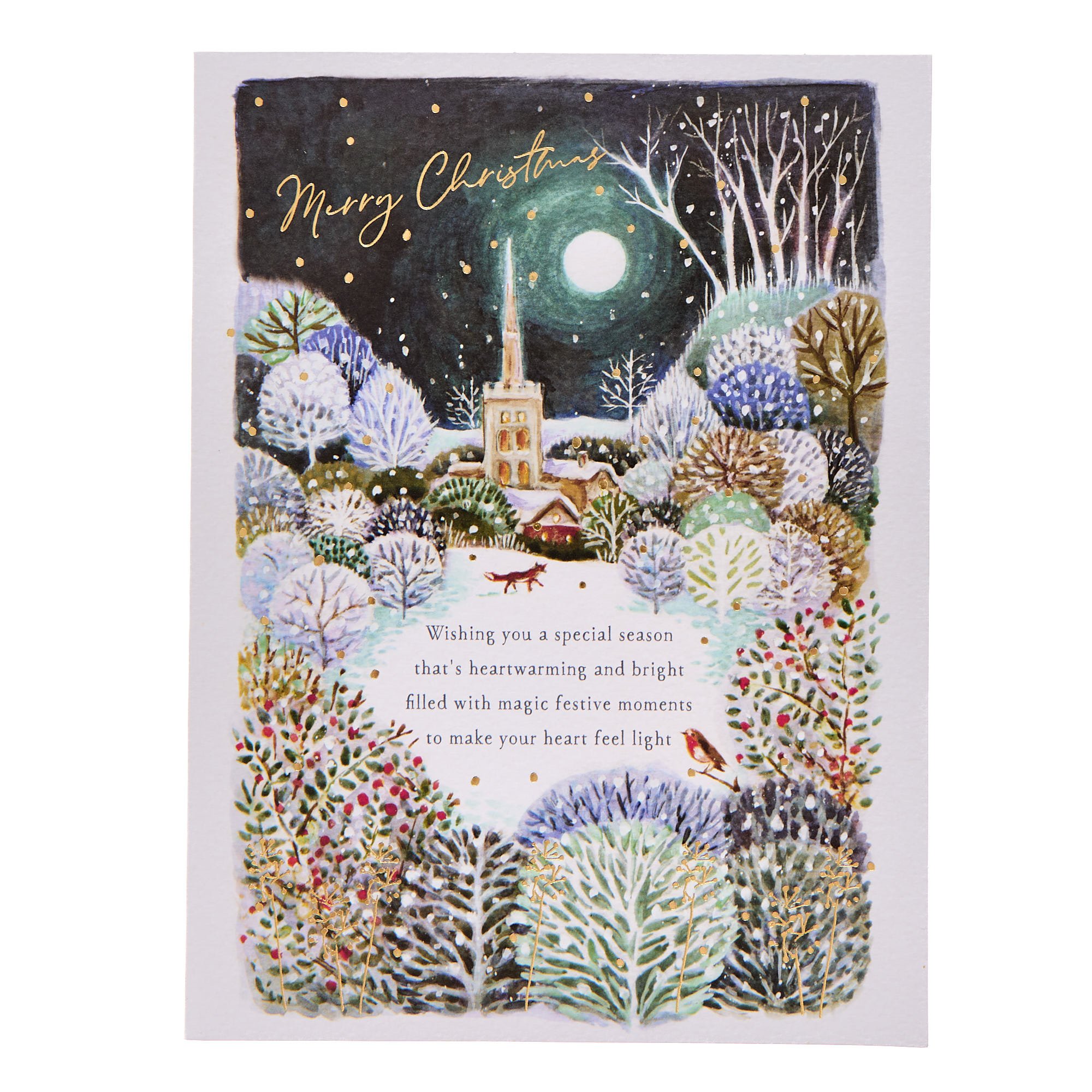 Deluxe Snowy Scene Charity Christmas Cards - Pack of 10 (2 Designs)