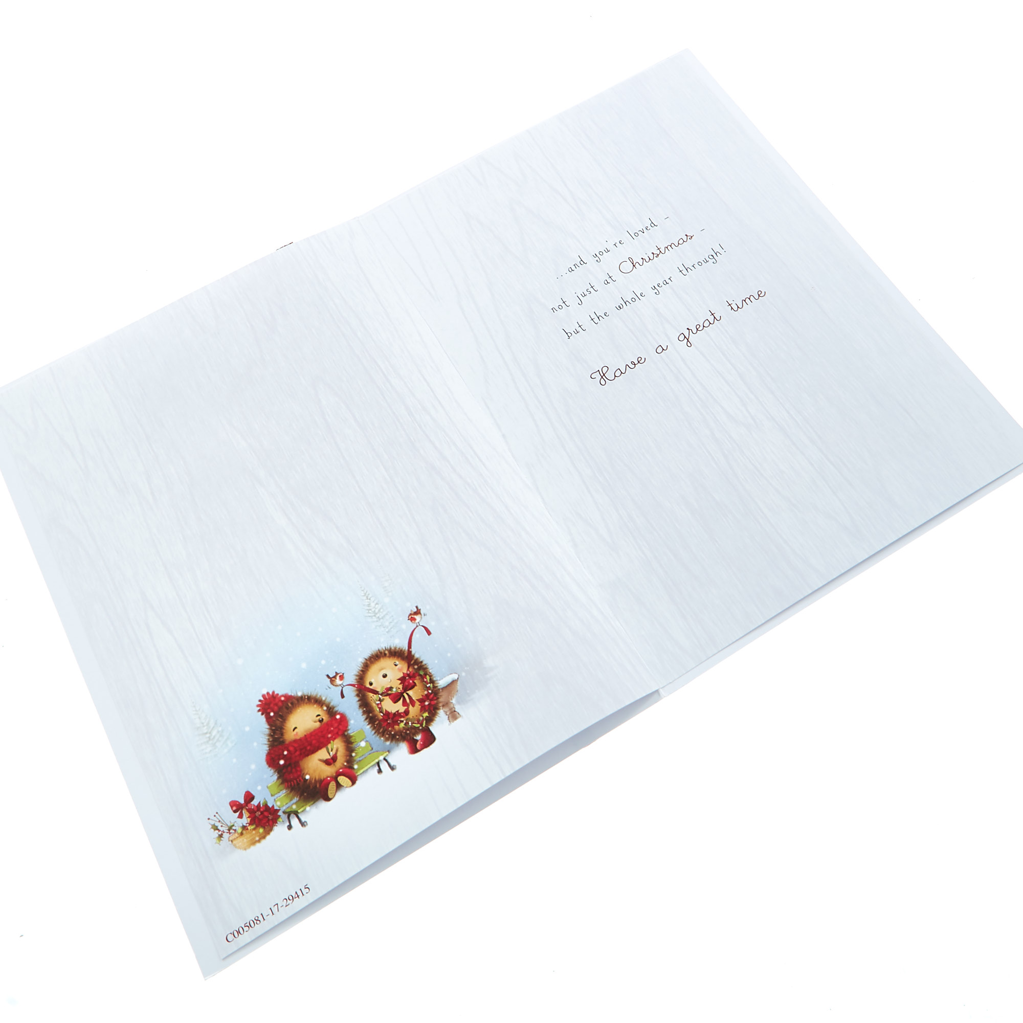 Christmas Card - Nanna & Grandad Hedgehogs 
