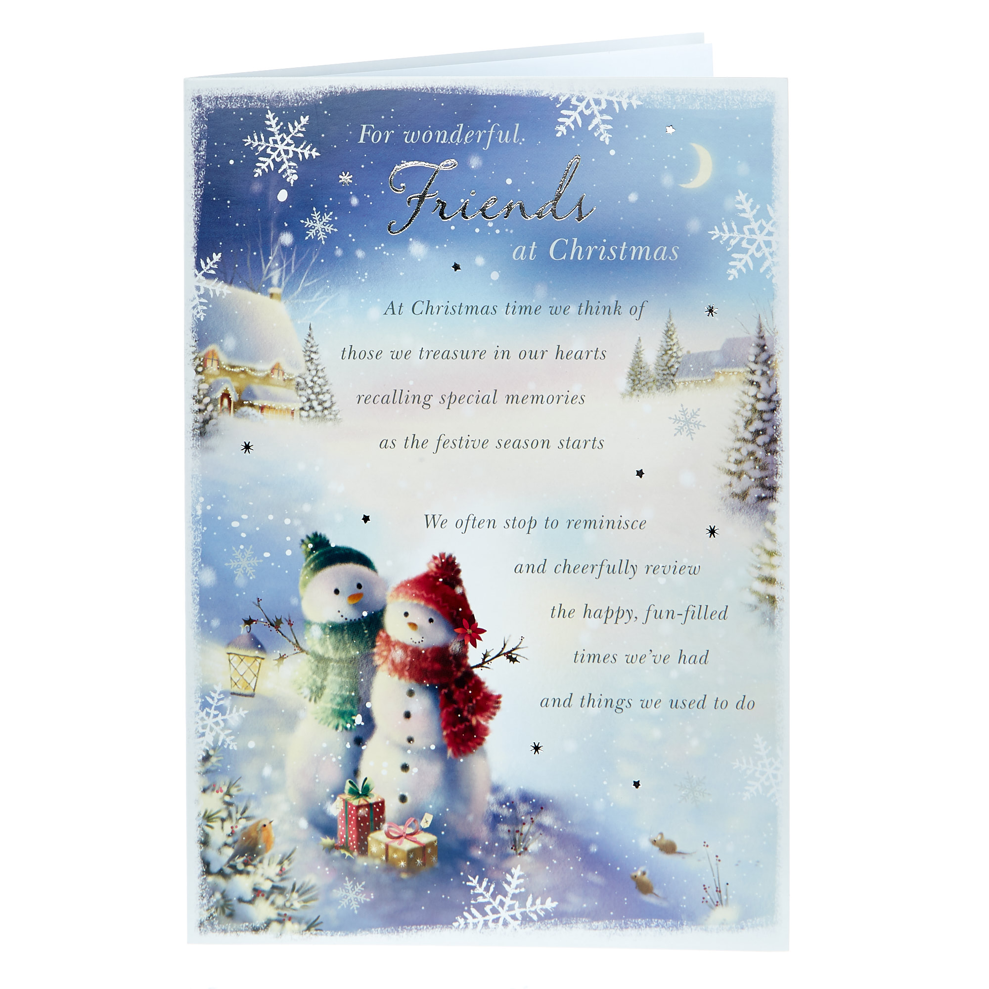 Christmas Card - Wonderful Friends Snowmen