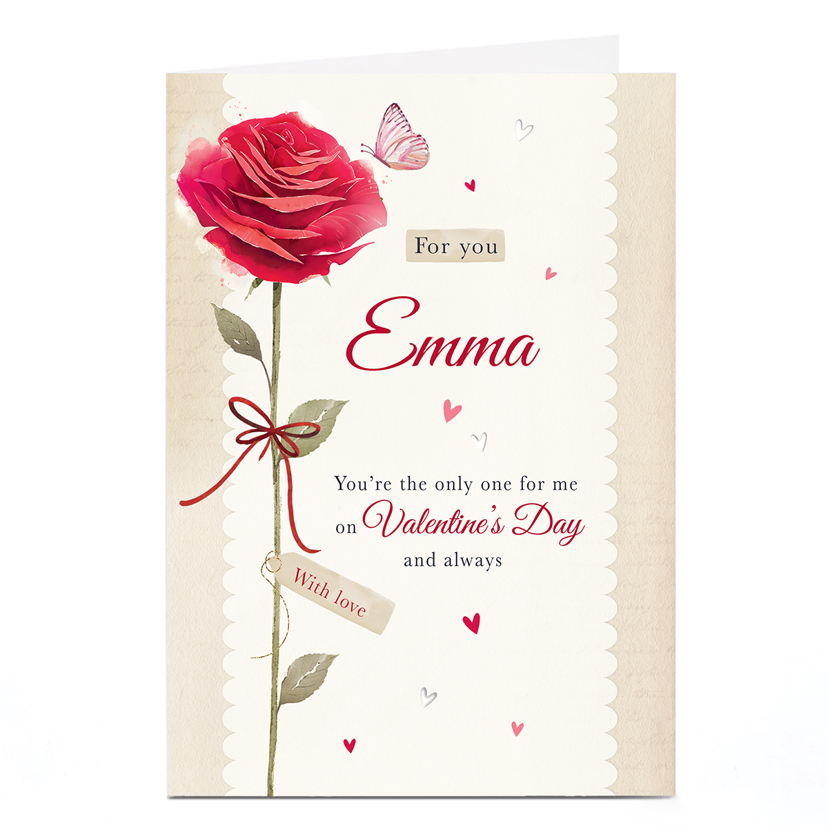Personalised Valentine's Day Card - You're the Only One For Me