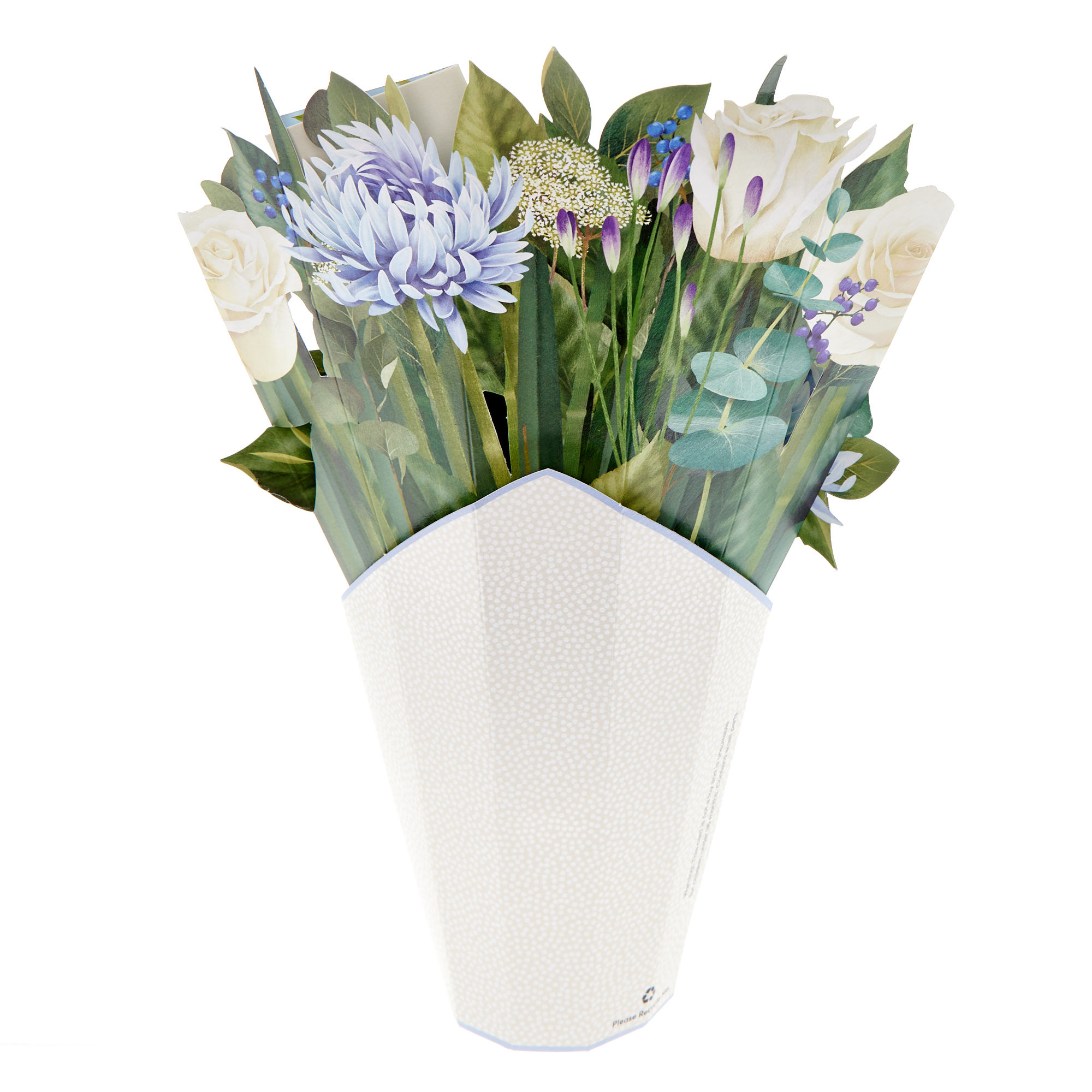 Mum Blue Pop-Up Flowers 3D Mother's Day Card