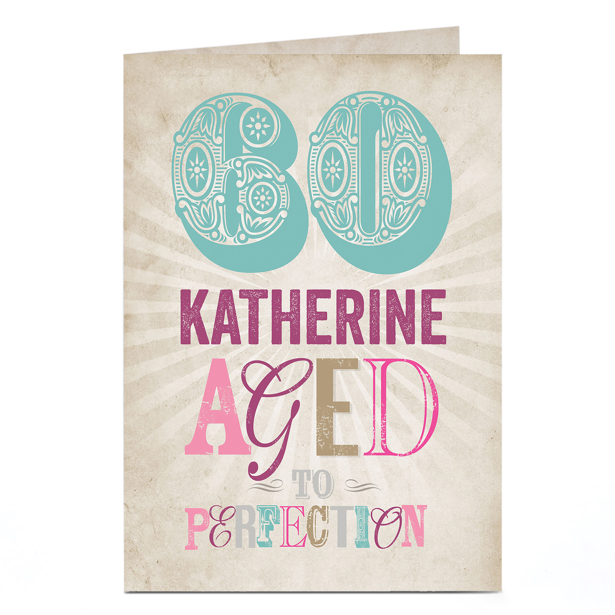 Personalised 60th Birthday Card - Aged To Perfection