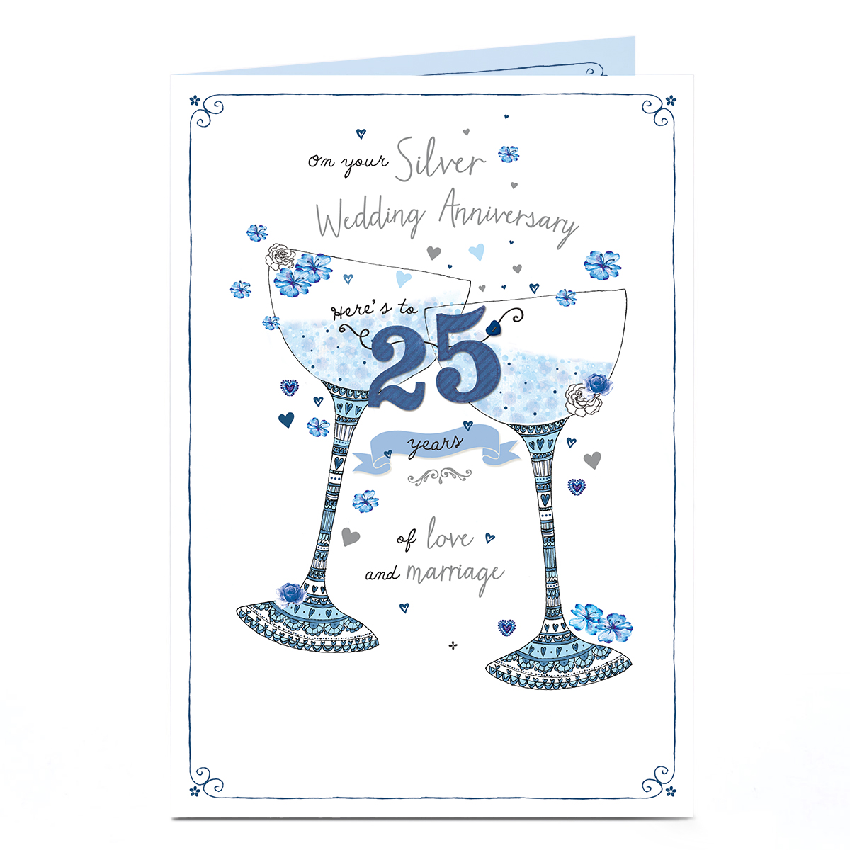 25th Anniversary Card - On Your Silver Wedding Anniversary