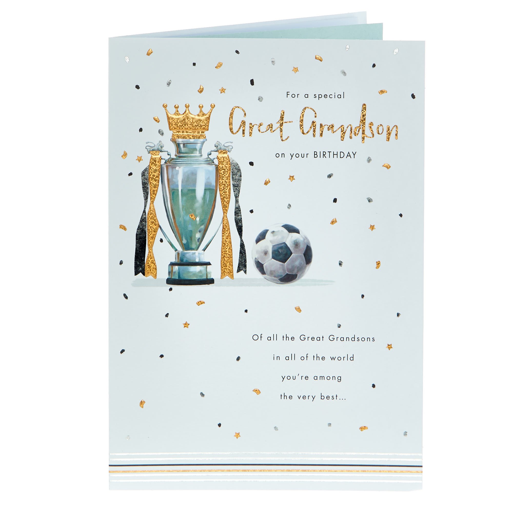 Great Grandson The Very Best Football Birthday Card