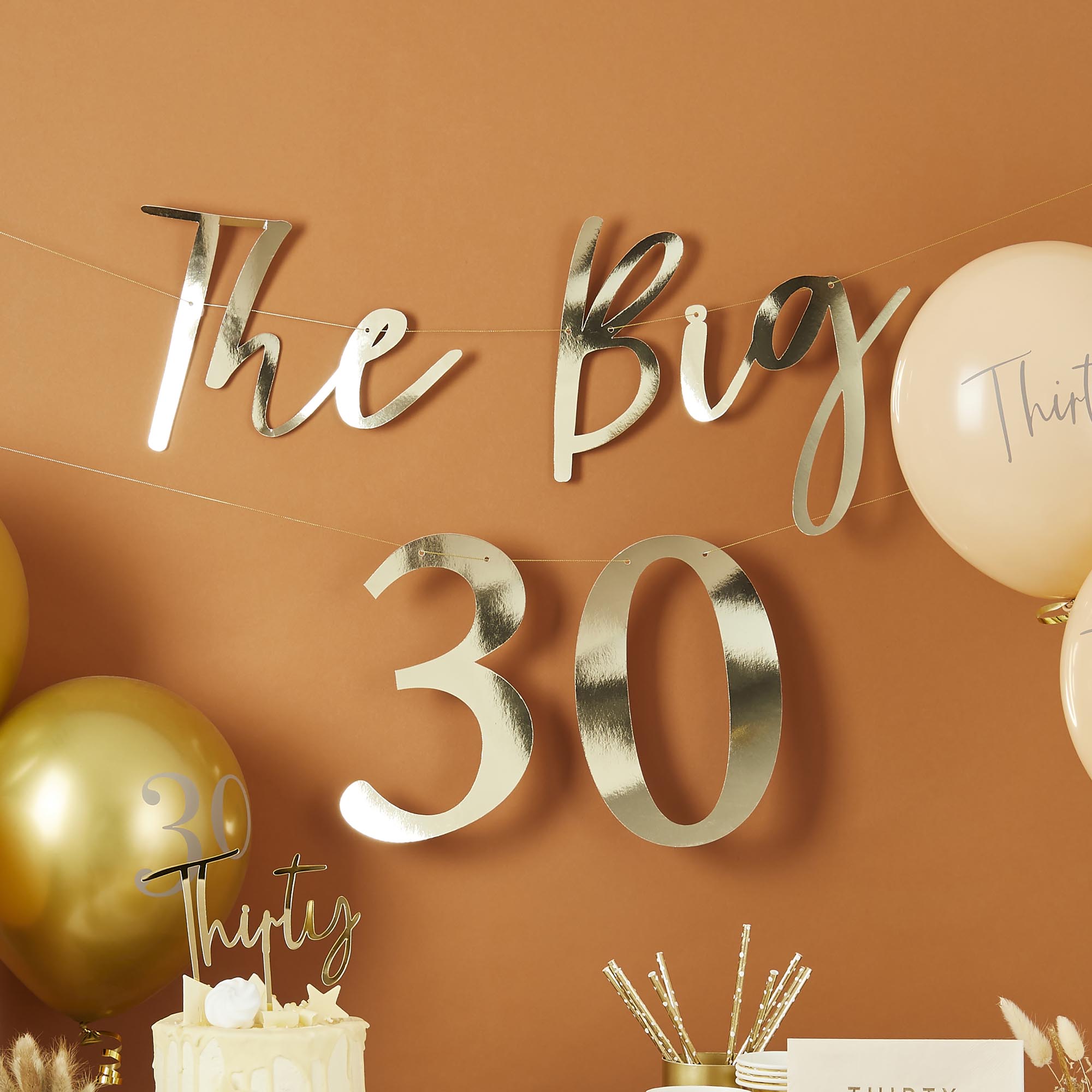 Image of Gold The Big Milestone Customisable Card Banner