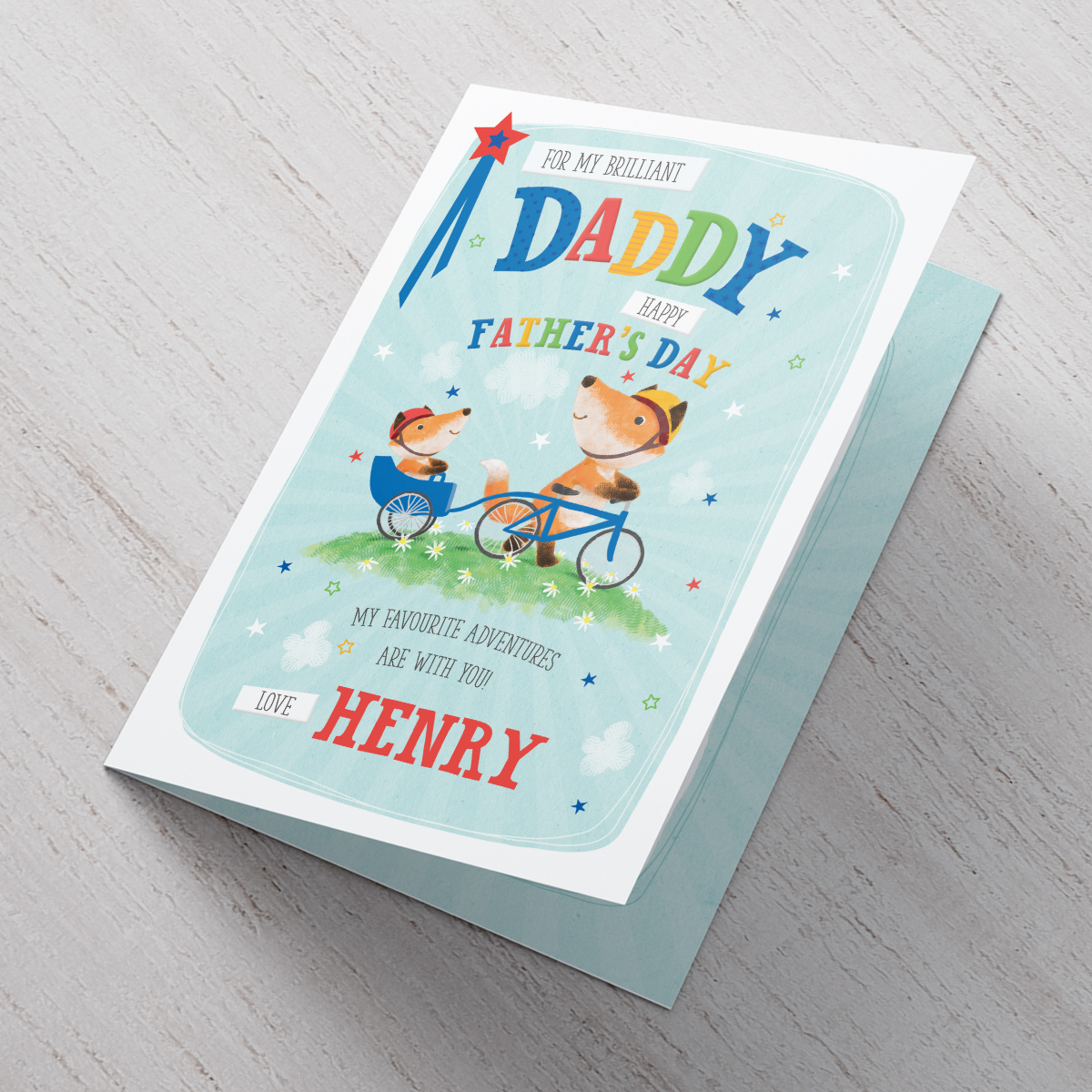 Personalised Father's Day Card - Brilliant Daddy