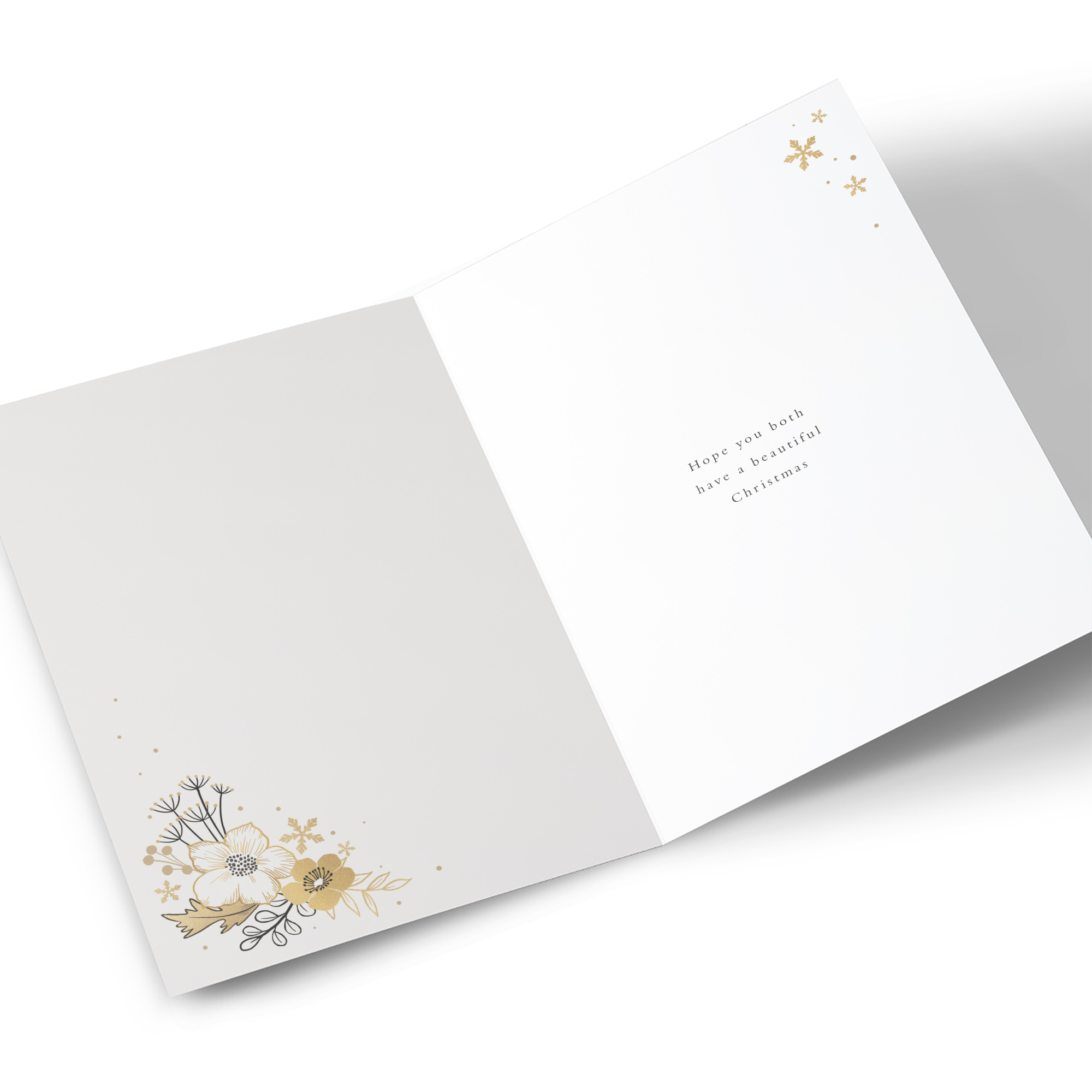 Christmas Card - Gold Wreath Wishes, Granddaughter & Your Partner