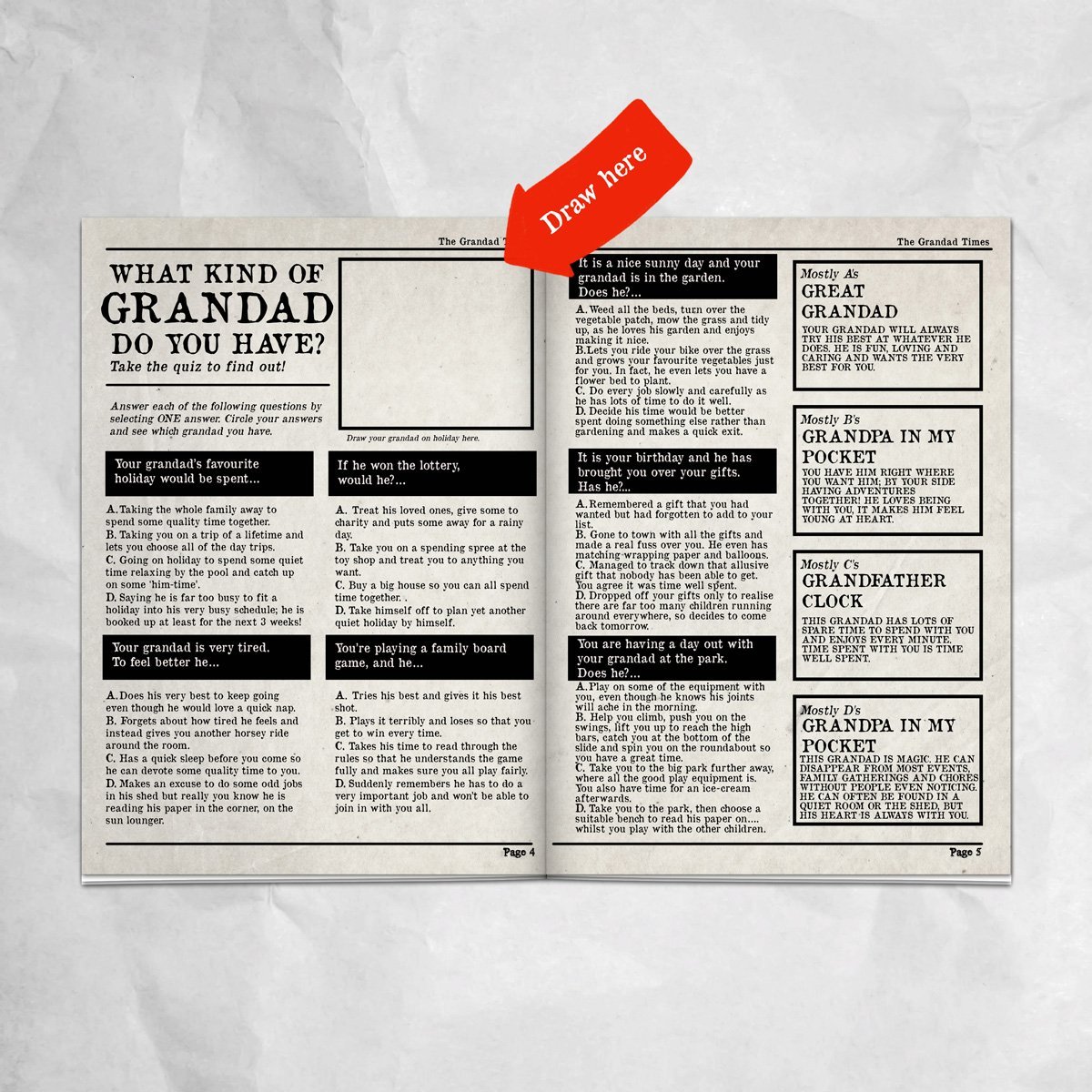 Personalised Newspaper - The Grandad Times