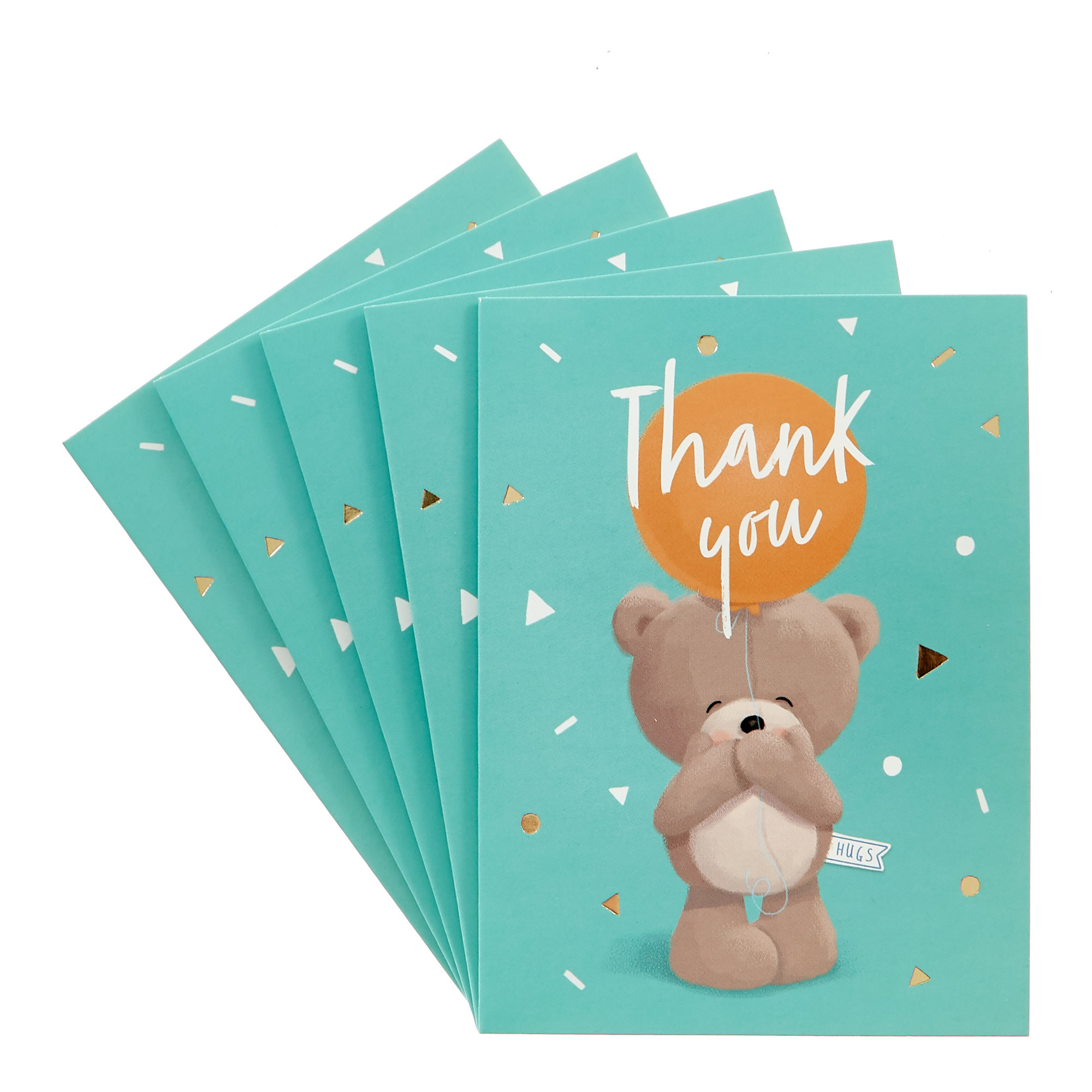 Hugs Bear Thank You Cards - Pack Of 12