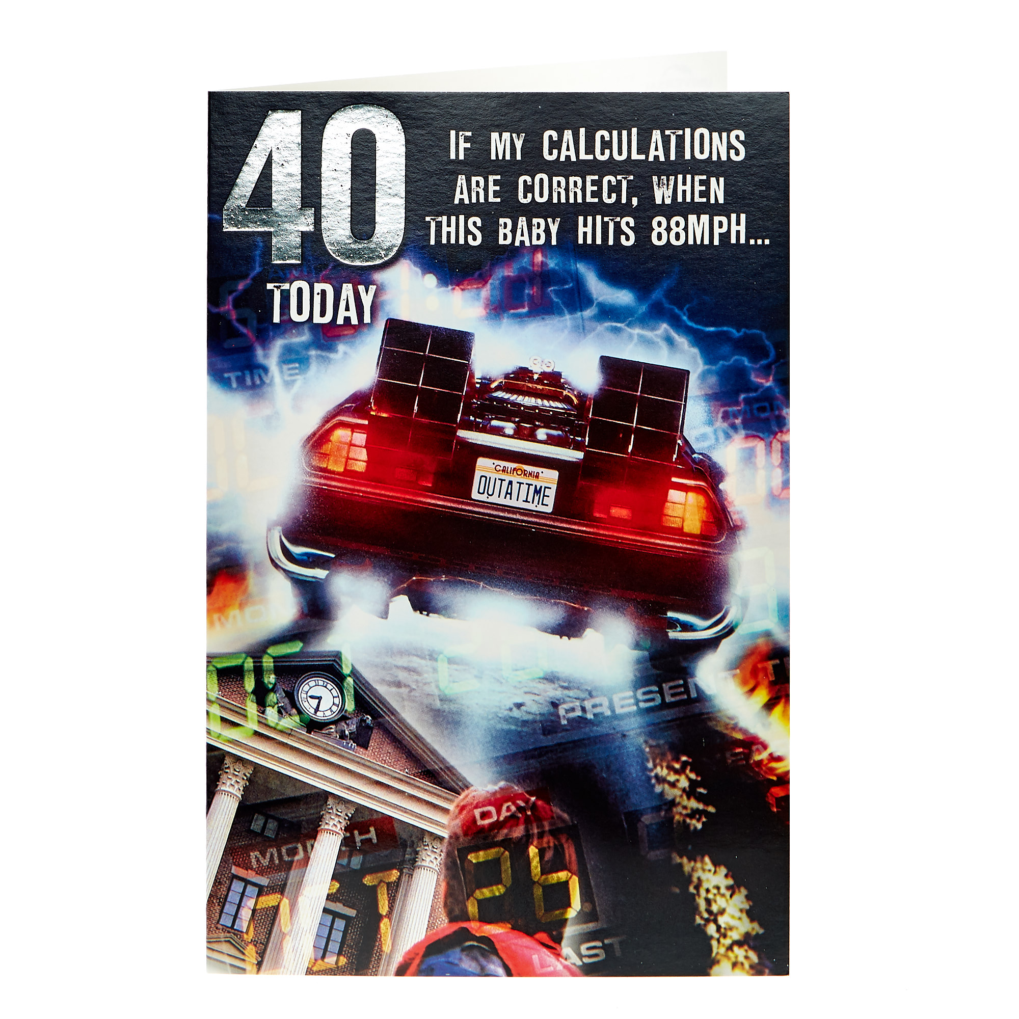 Back To The Future 40th Birthday Card