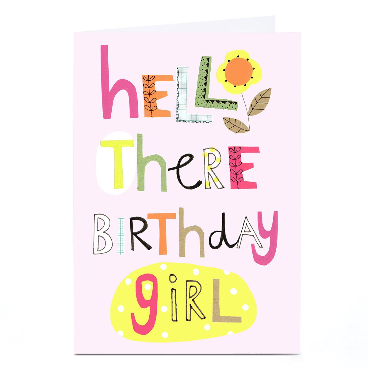 Personalised Lindsay Loves To Draw Birthday Card - Hello There Girl