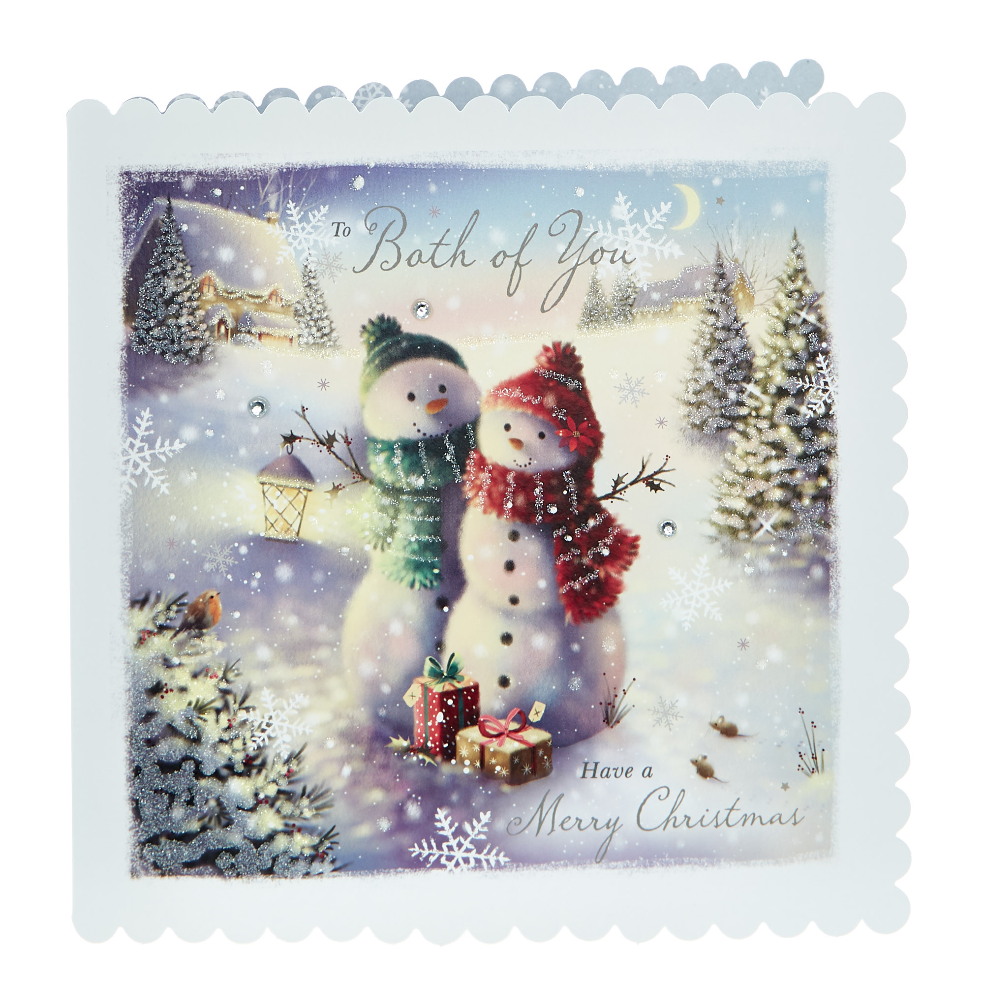Exquisite Collection Christmas Card - Both Of You Snowmen