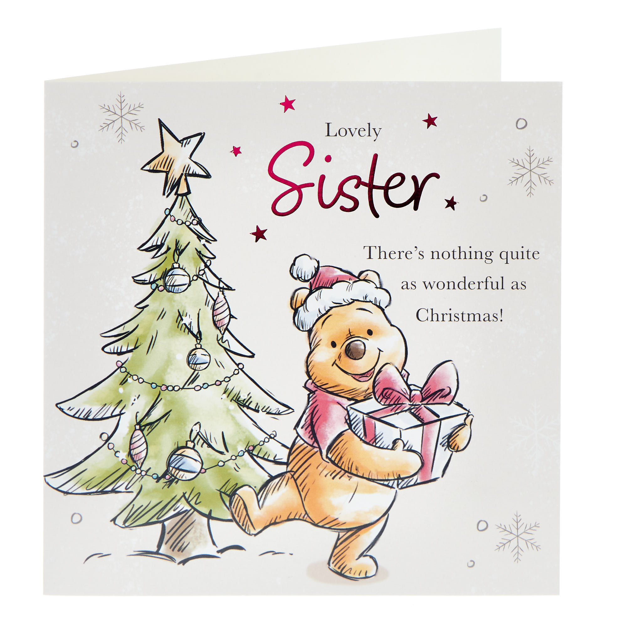 Sister Winnie The Pooh Christmas Card