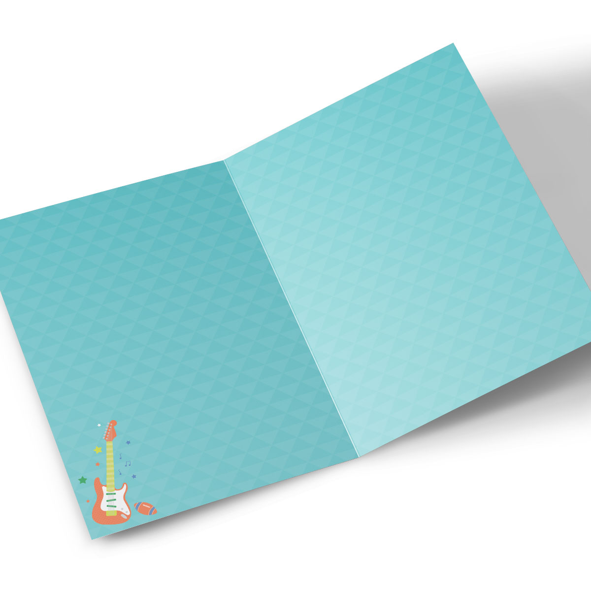 Personalised Editable Age Birthday Card - Son Guitar & Balloon