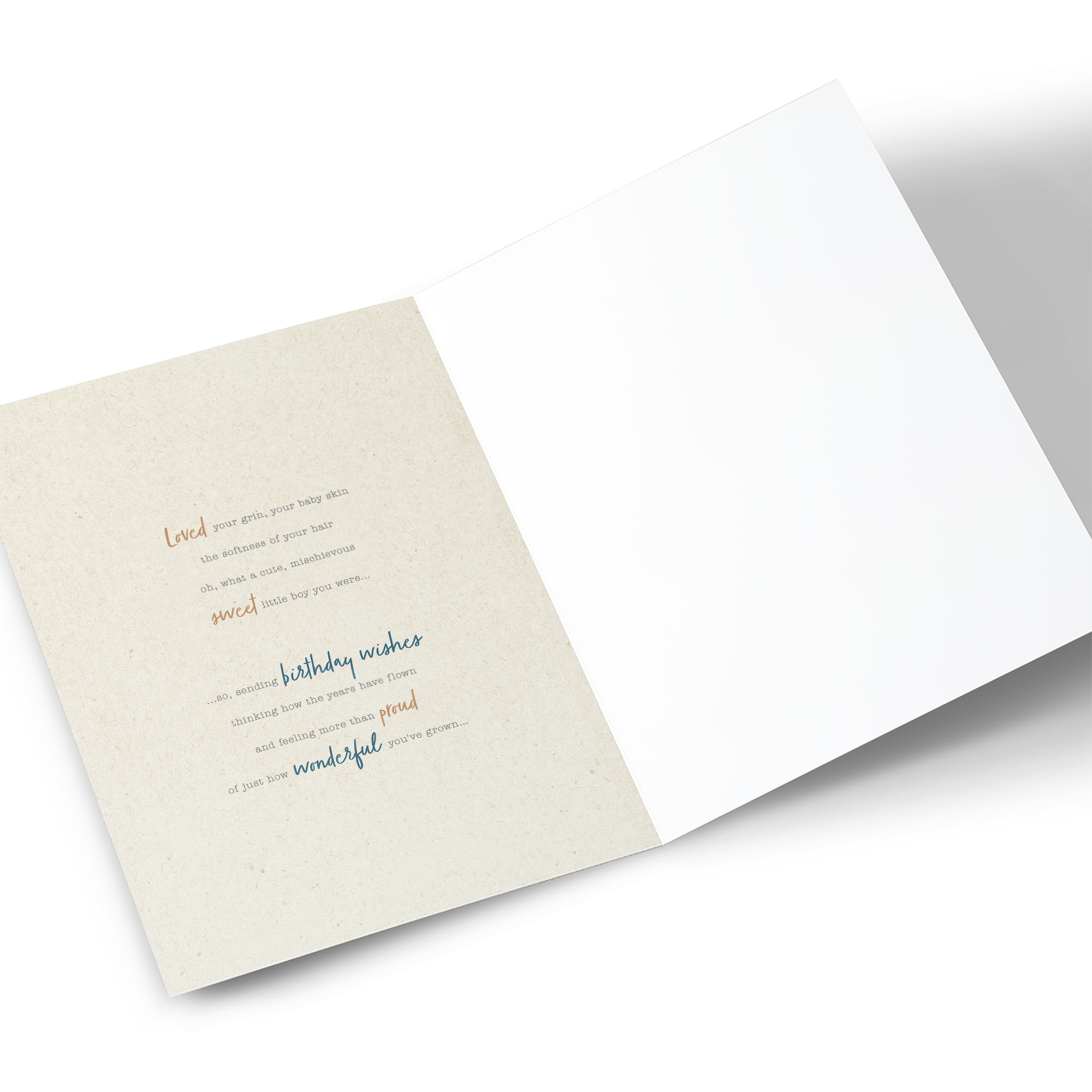 Personalised Birthday Card - Loved You When Poem, Grandson