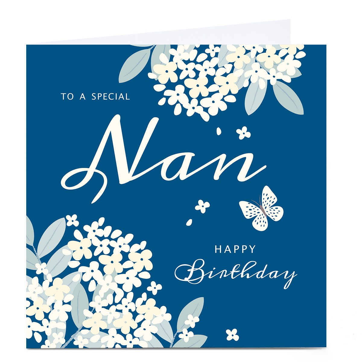 Personalised Klara Hawkins Card - Nan Floral