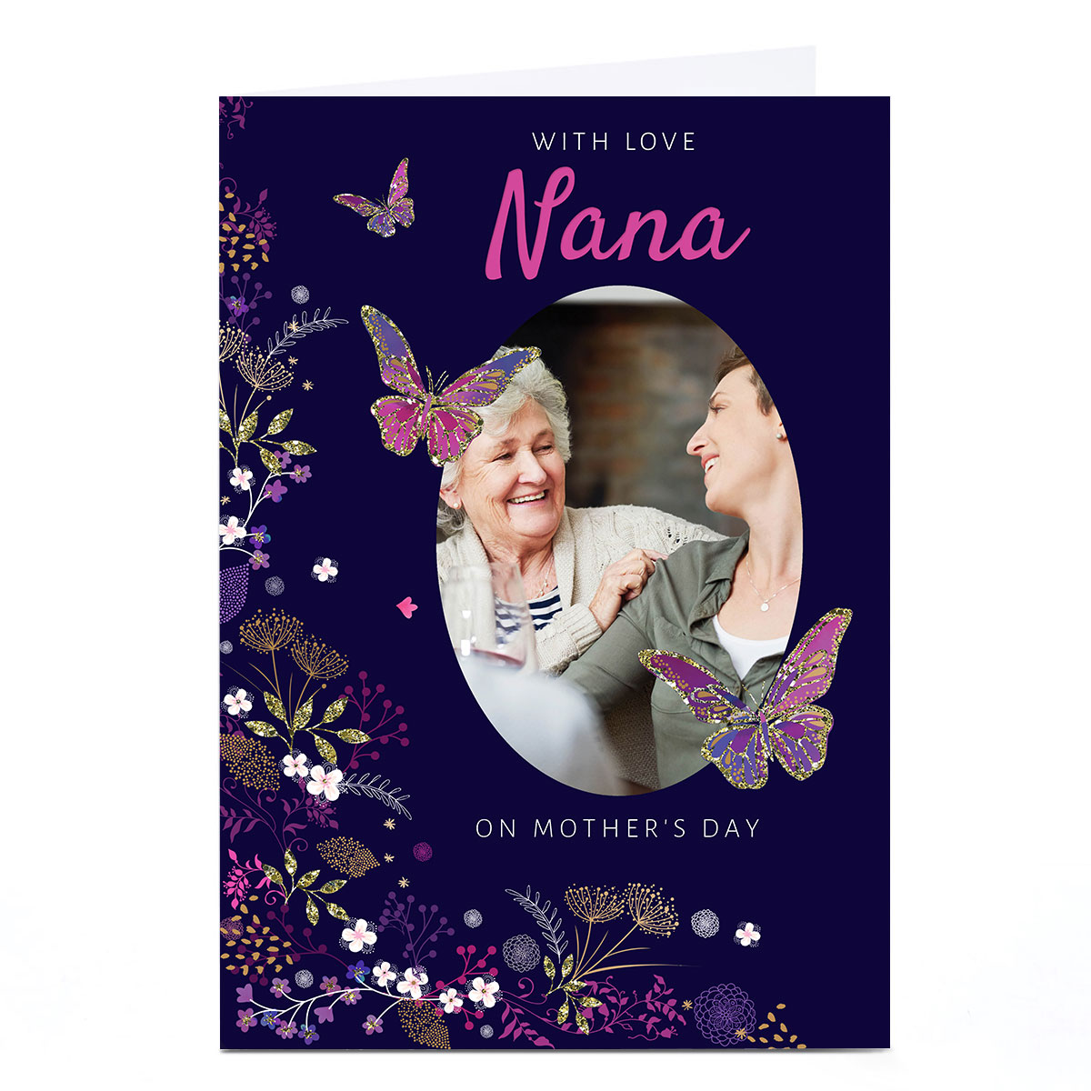 Photo Kerry Spurling Mother's Day Card - Nana, Butterflies