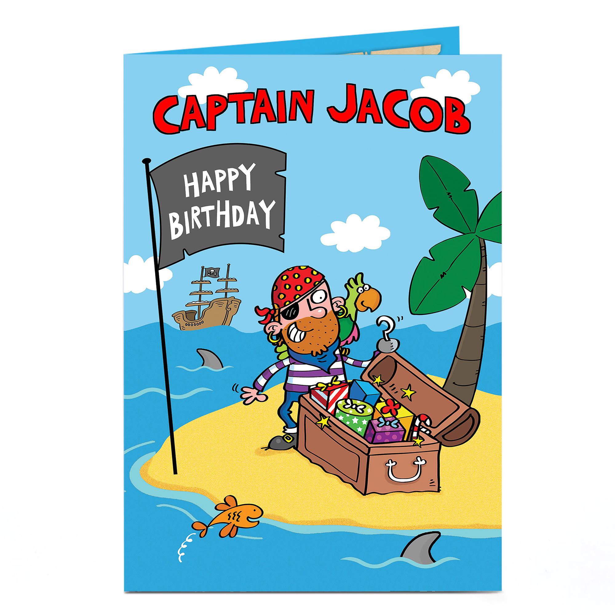 Personalised Birthday Card - Treasure Island