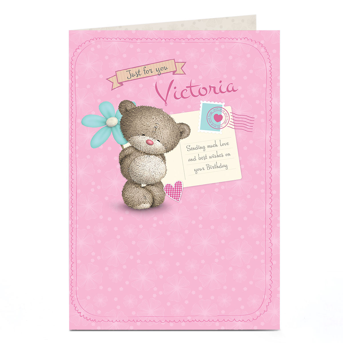Personalised Hugs Bear Birthday Card - Best Wishes