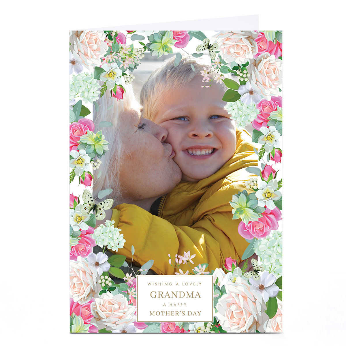 Photo Mother's Day Card - Floral Border