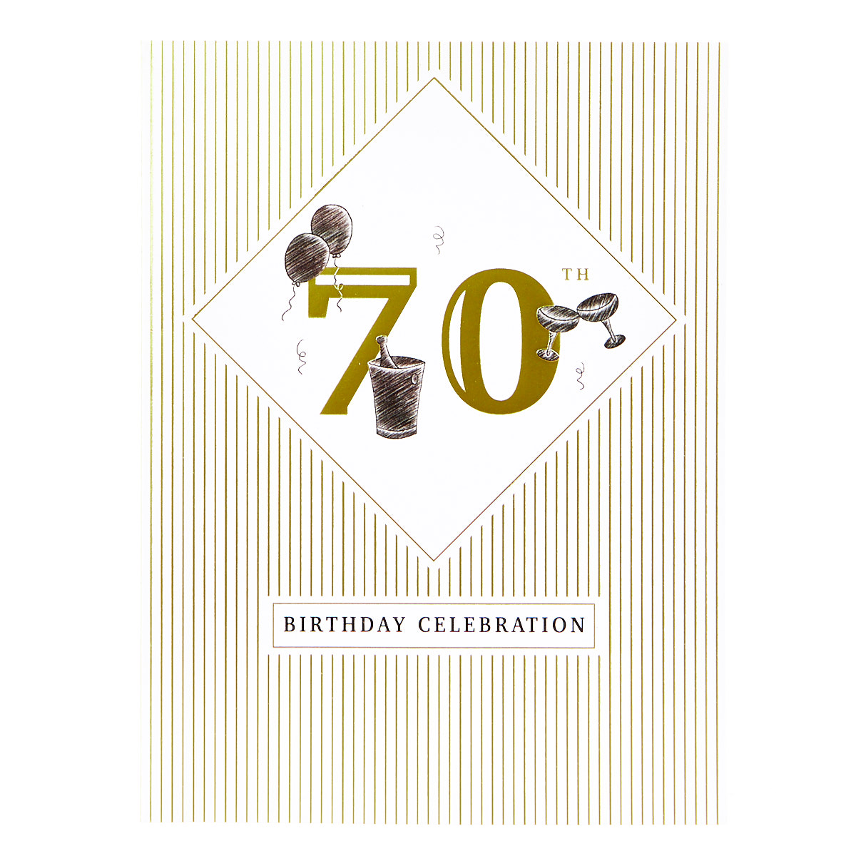70th Birthday Party Invitations - Pack of 12