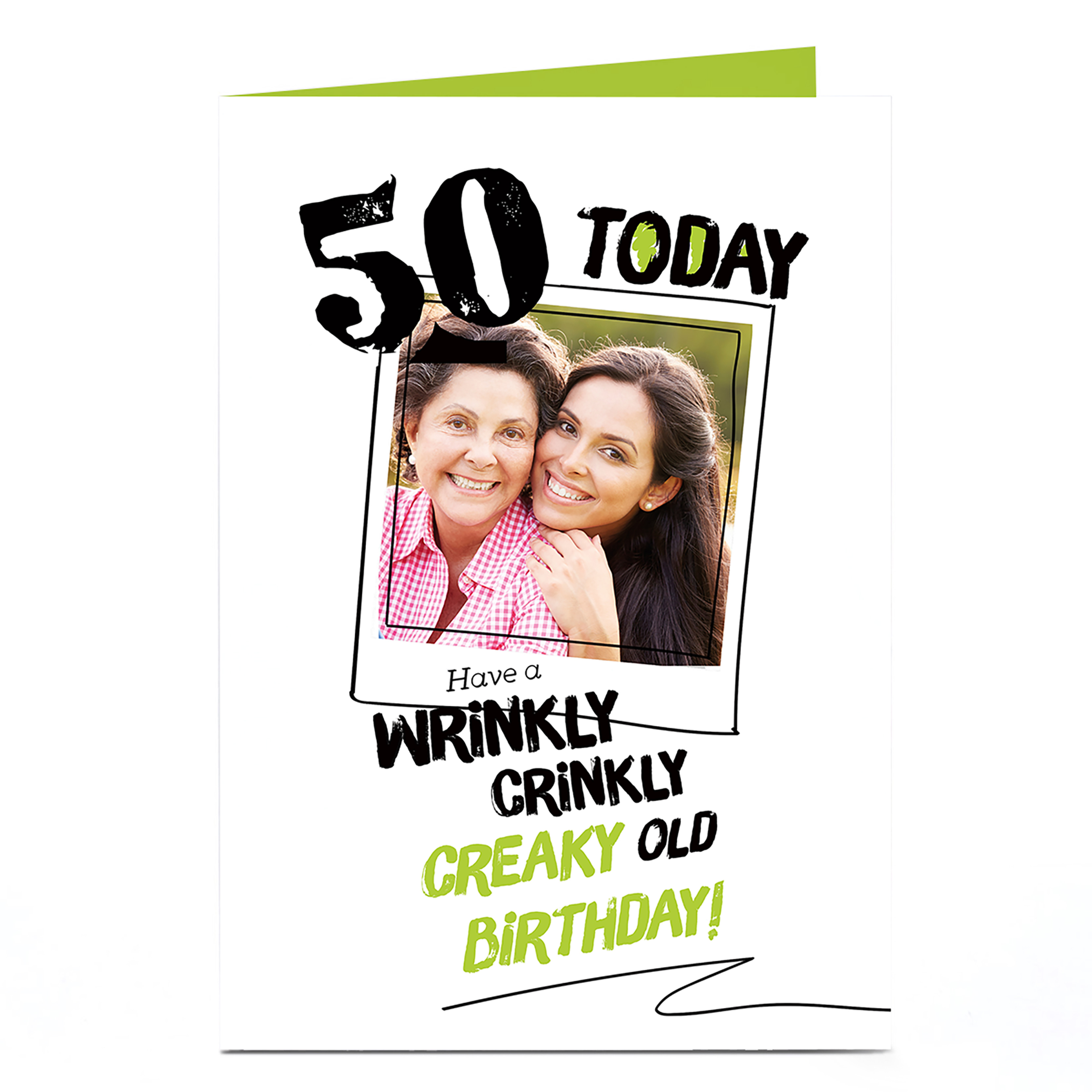 Photo Any Age Birthday Card - Crinkly, Creaky