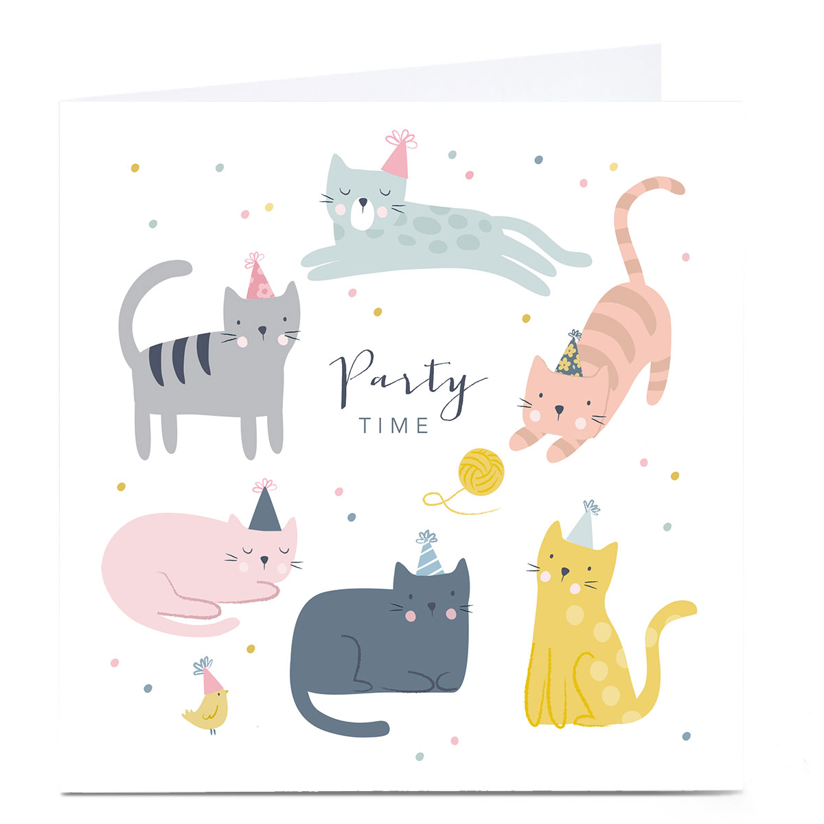 Personalised Klara Hawkins Card - Party Time Cats