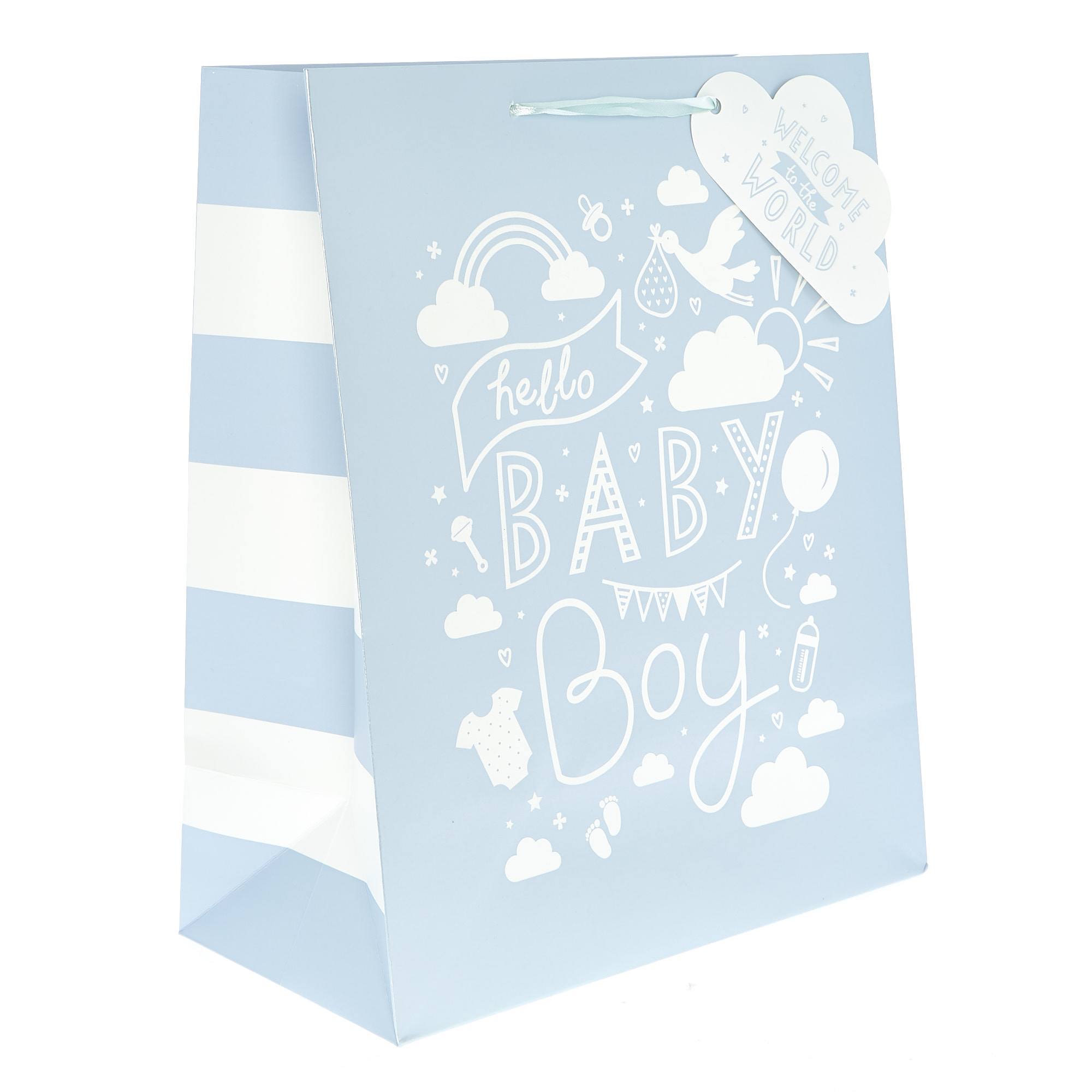 Large Portrait Gift Bag - Hello Baby Boy