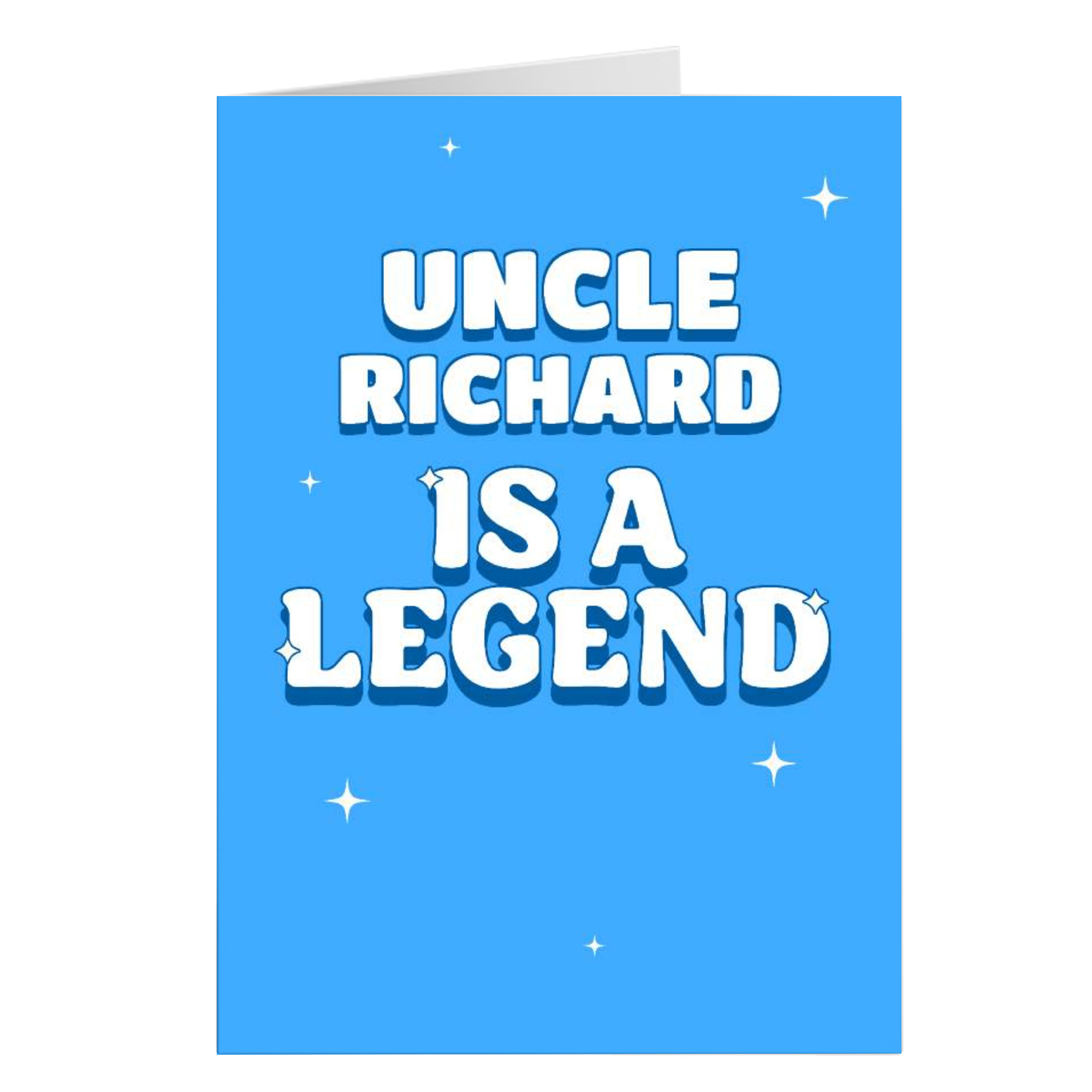 Personalised Card - Legend, Uncle Blue