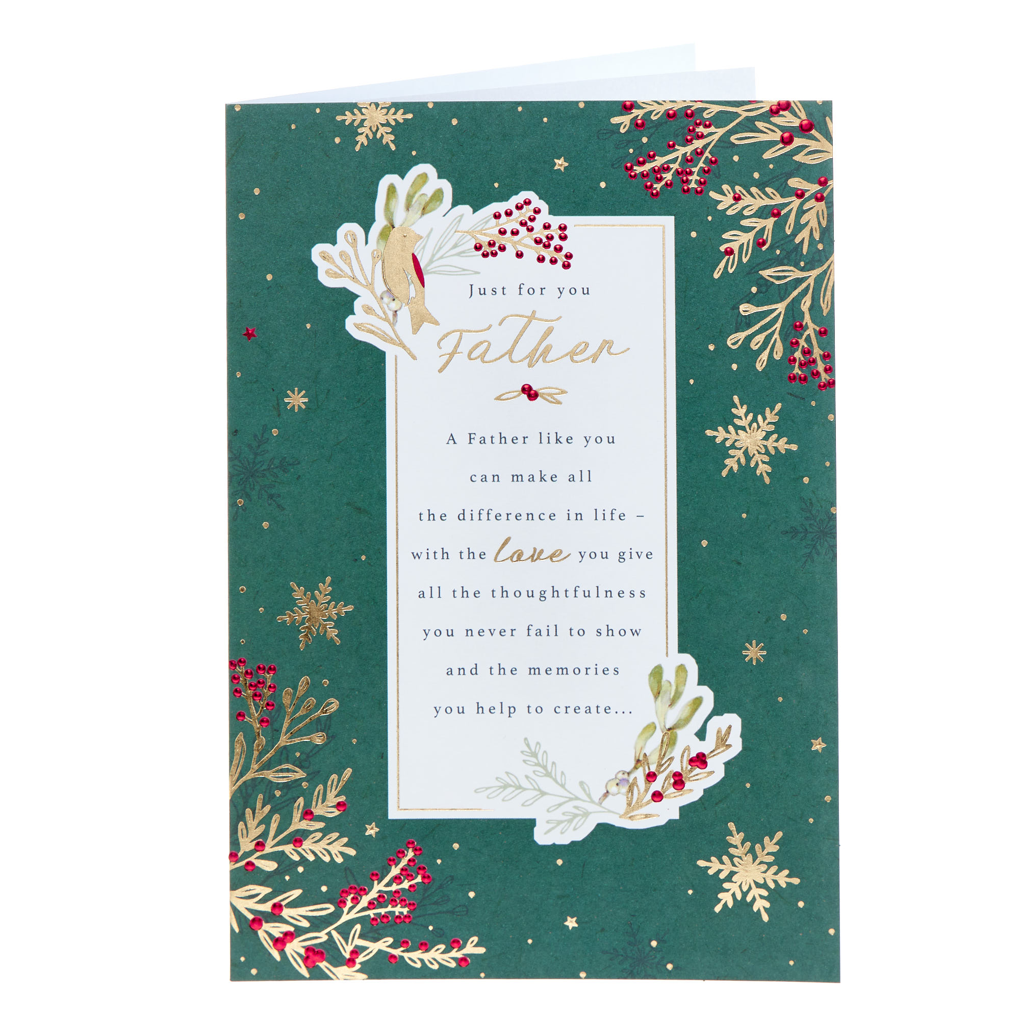 Father Festive Foliage Christmas Card