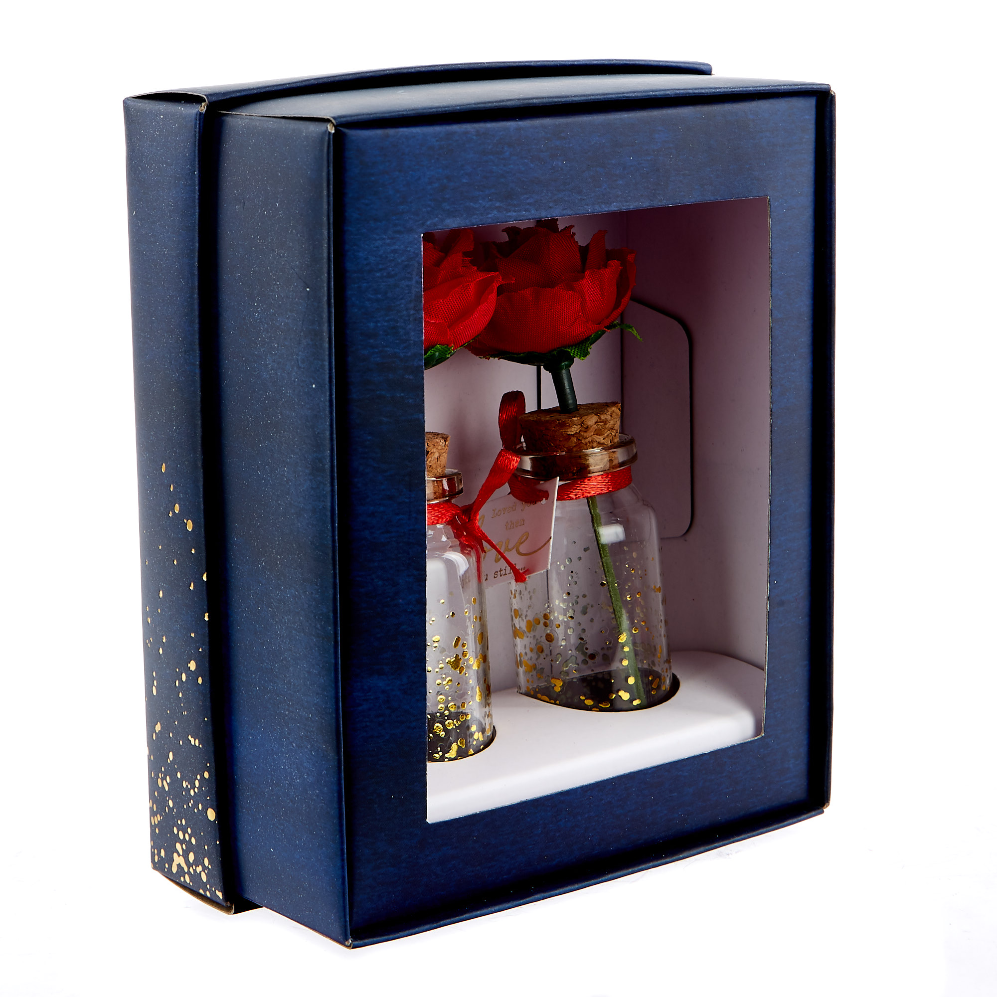 Rose In A Jar Valentine's Day Ornaments - Set Of 2