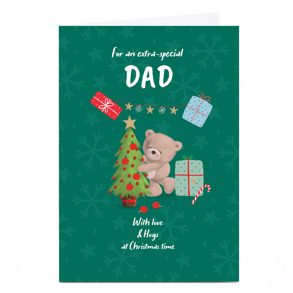 Personalised Hugs Christmas Card - For an Extra Special, Any Name