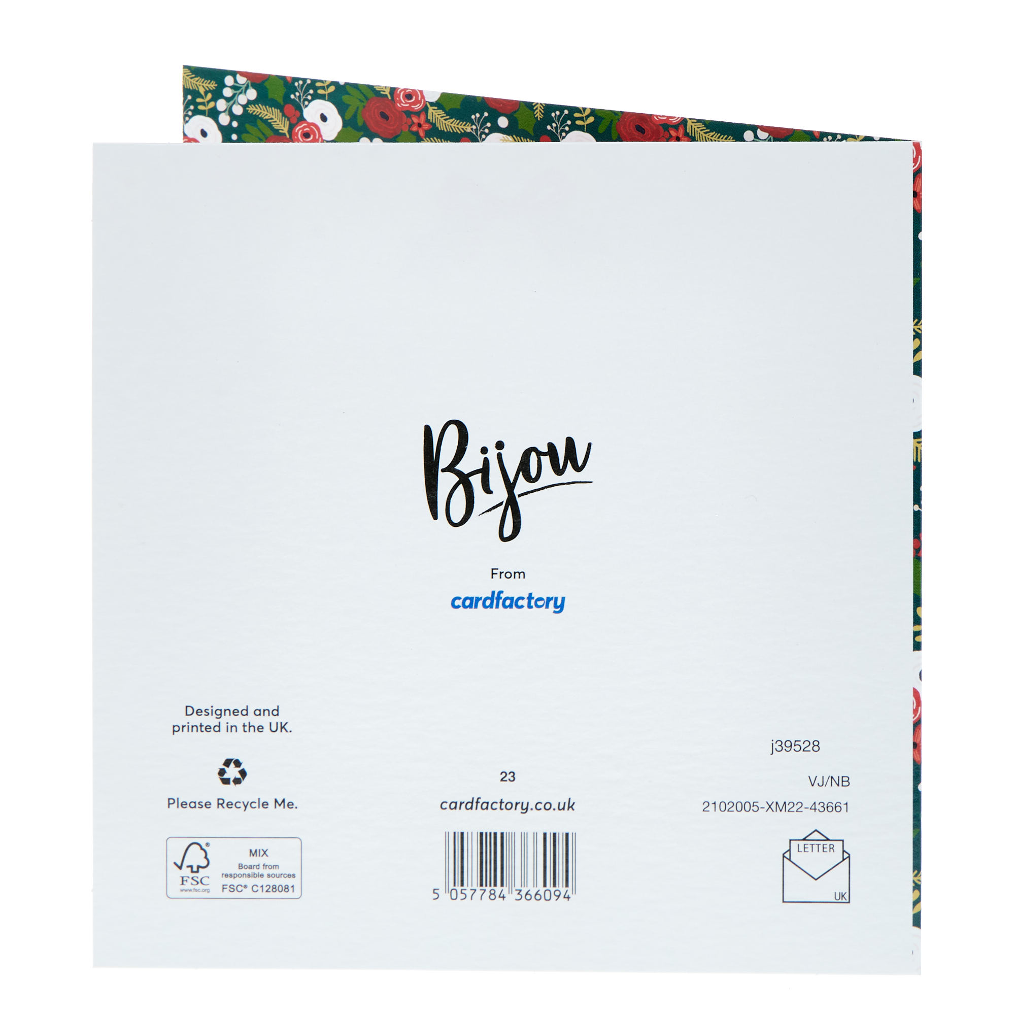Nan Floral Heart Christmas Card