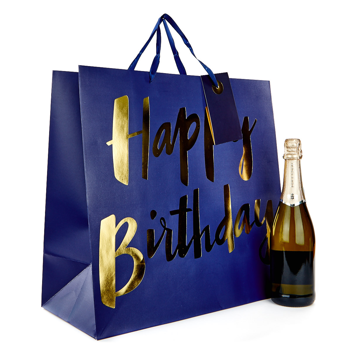 Giant Gift Bag - Blue, Happy Birthday