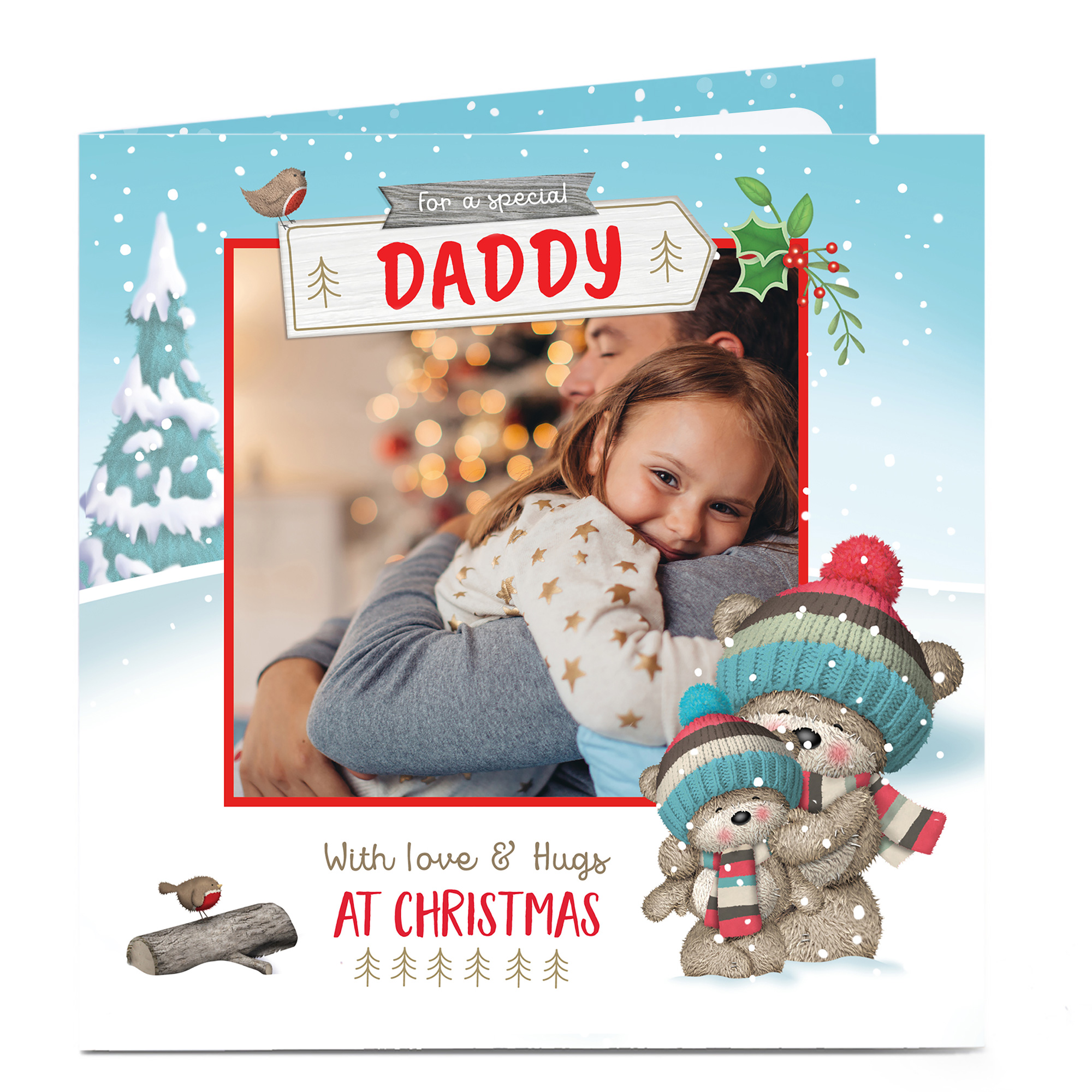 Photo Hugs Christmas Card - Love and Hugs