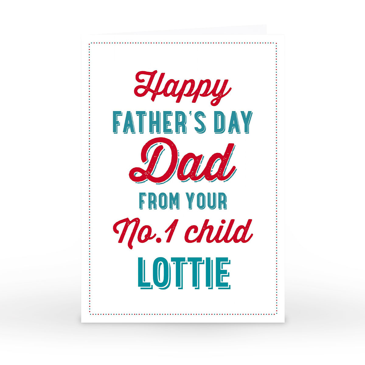 Personalised Father's Day Card - No1 Child