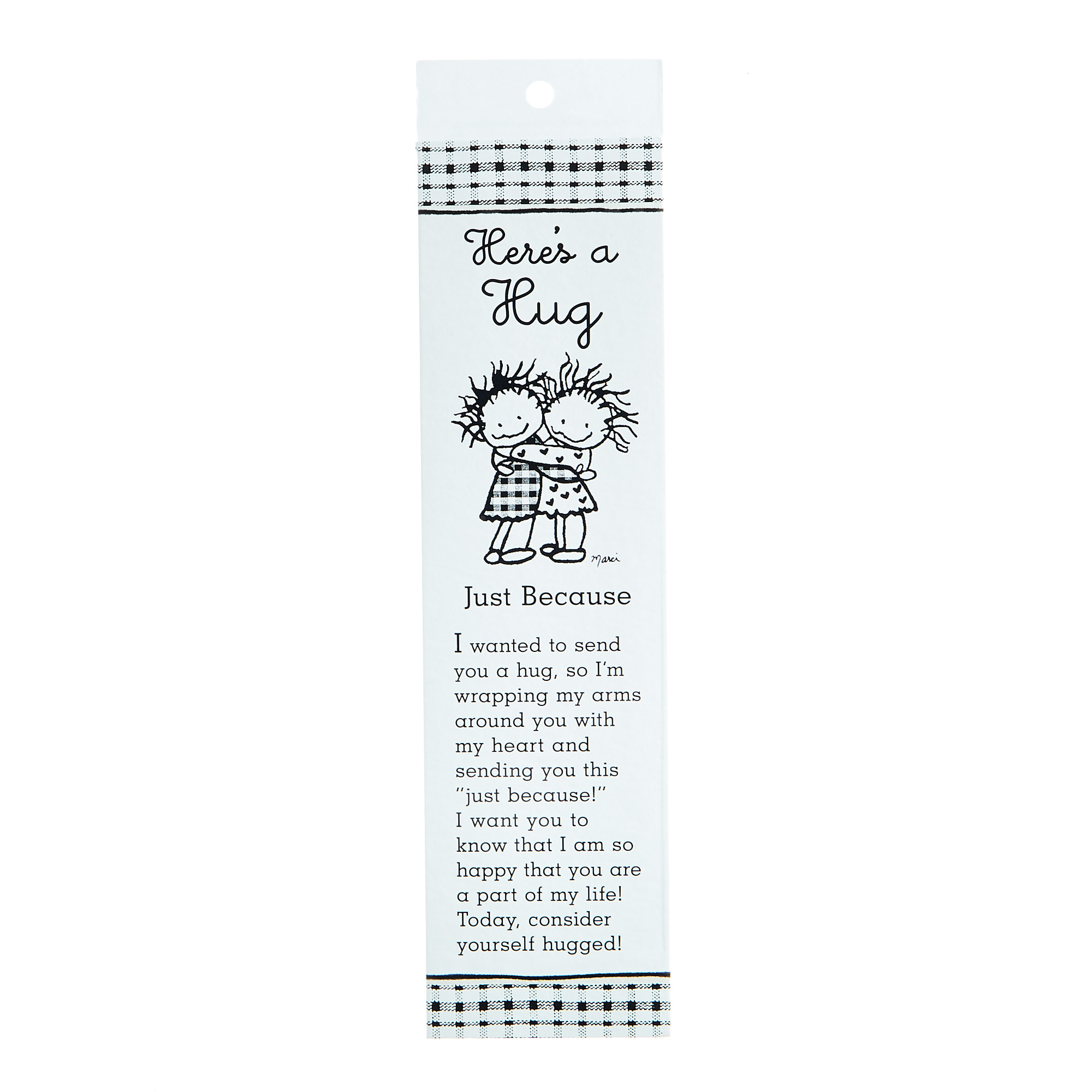 Blue Mountain Arts Bookmark - A Hug Just Because 