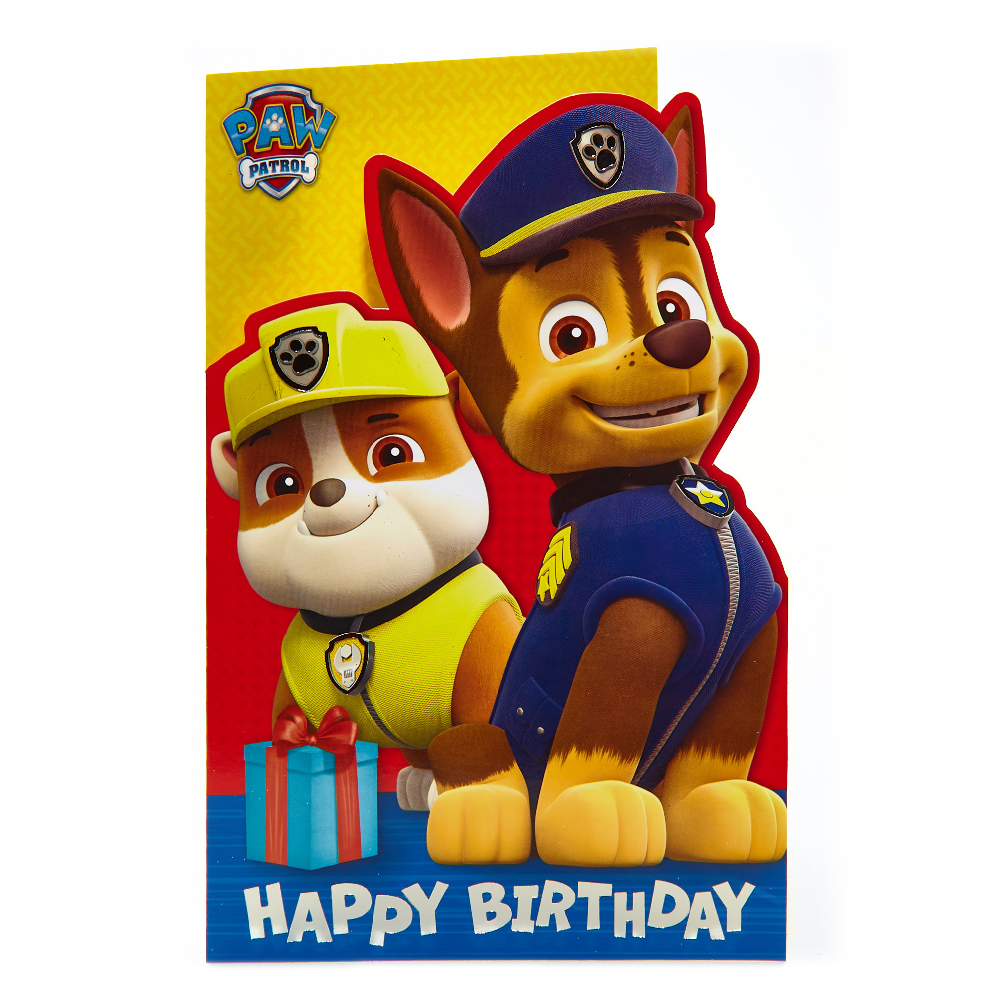Paw Patrol Birthday Card - Chase & Rubble