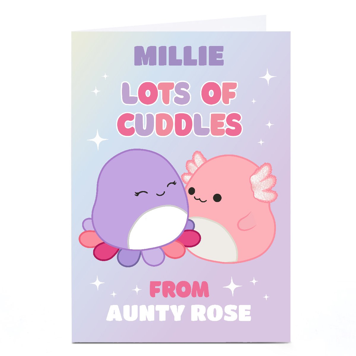 Personalised Squish Birthday Card - Lots of Cuddles