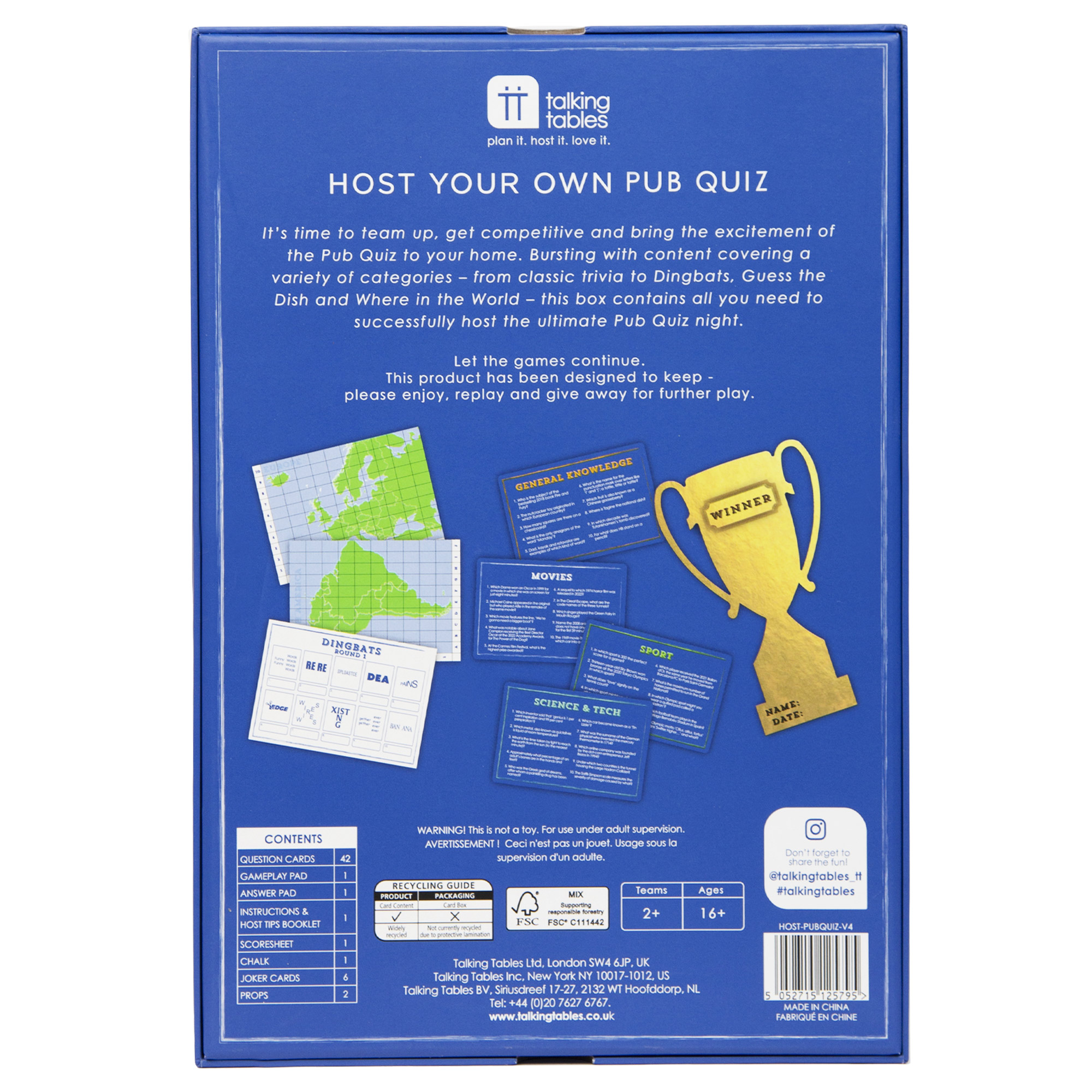 Host Your Own Pub Quiz Game