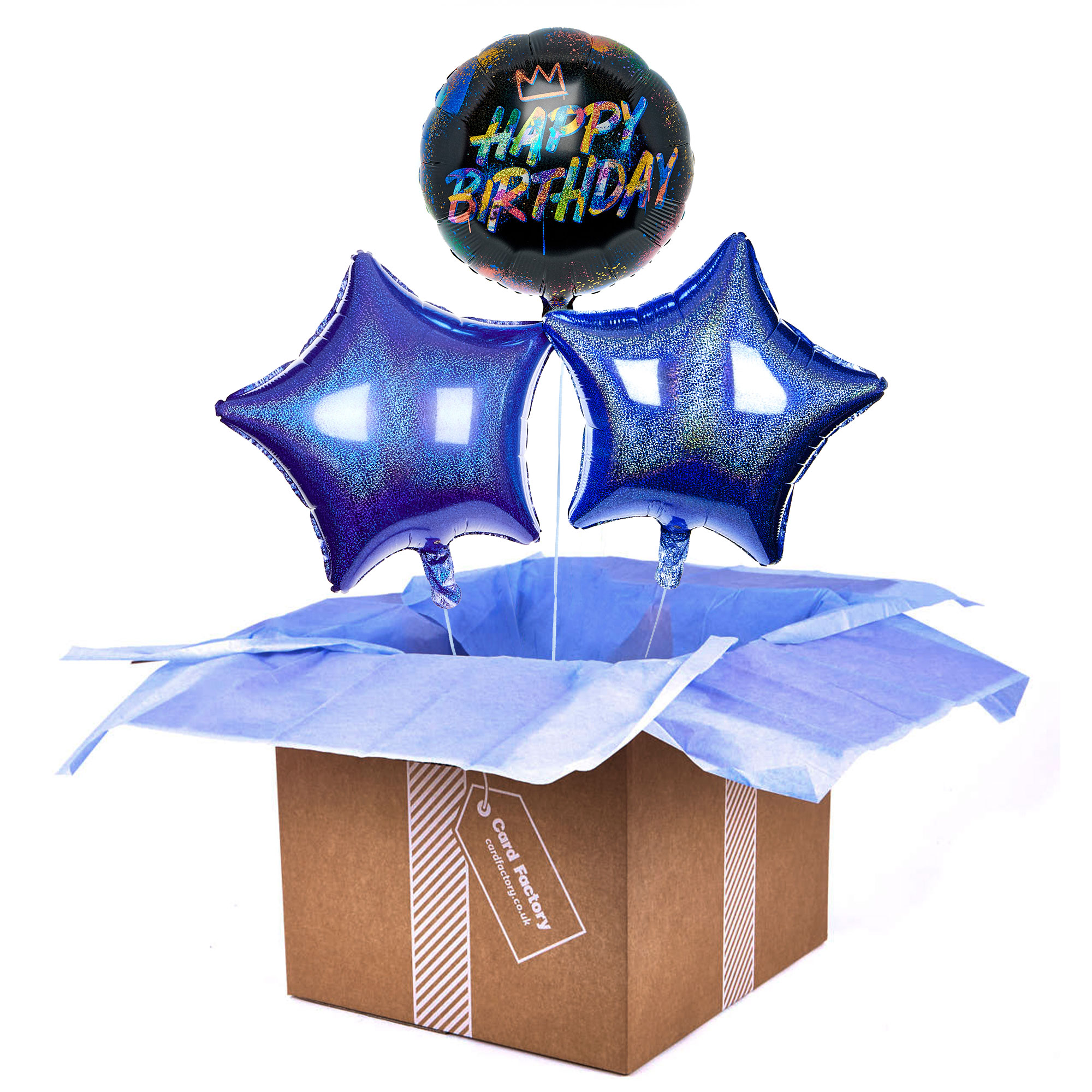 Graffiti Happy Birthday Balloon Bouquet - DELIVERED INFLATED!