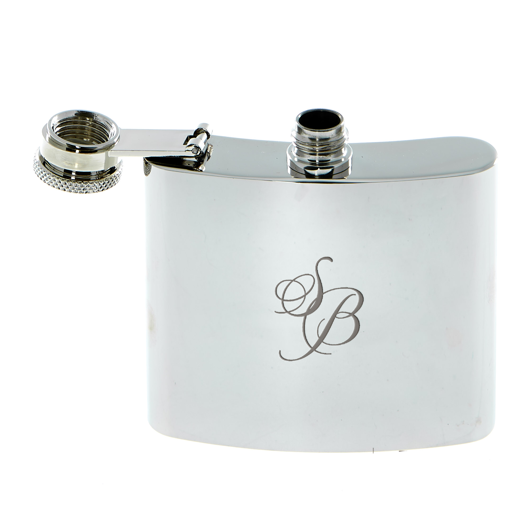 Personalised Engraved Stainless Steel Hip Flask - Initials