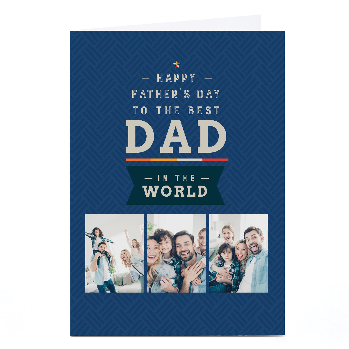 Photo Father's Day Card - 3 Photo, Best in the World