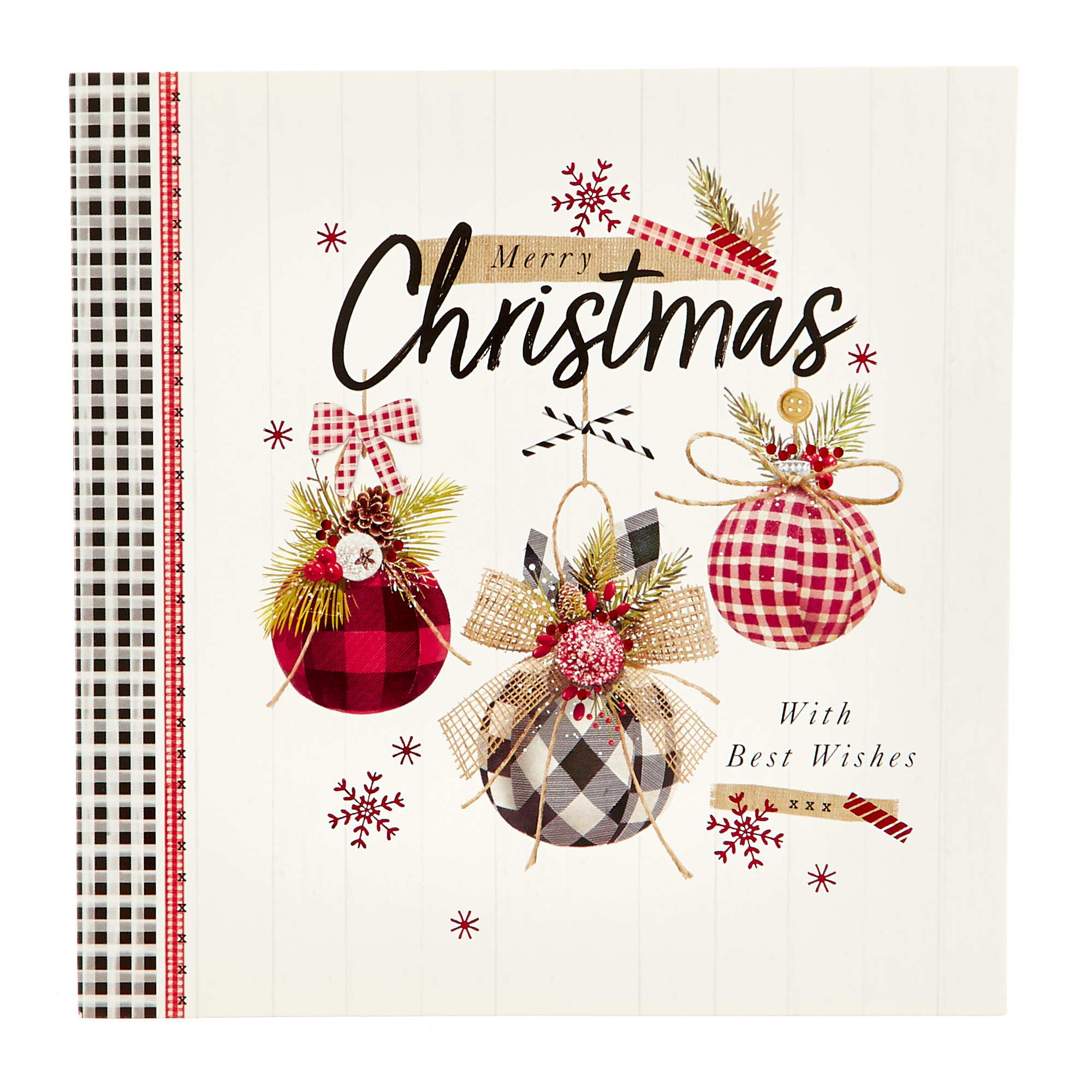 16 Charity Christmas Cards - Stockings & Baubles (2 Designs)